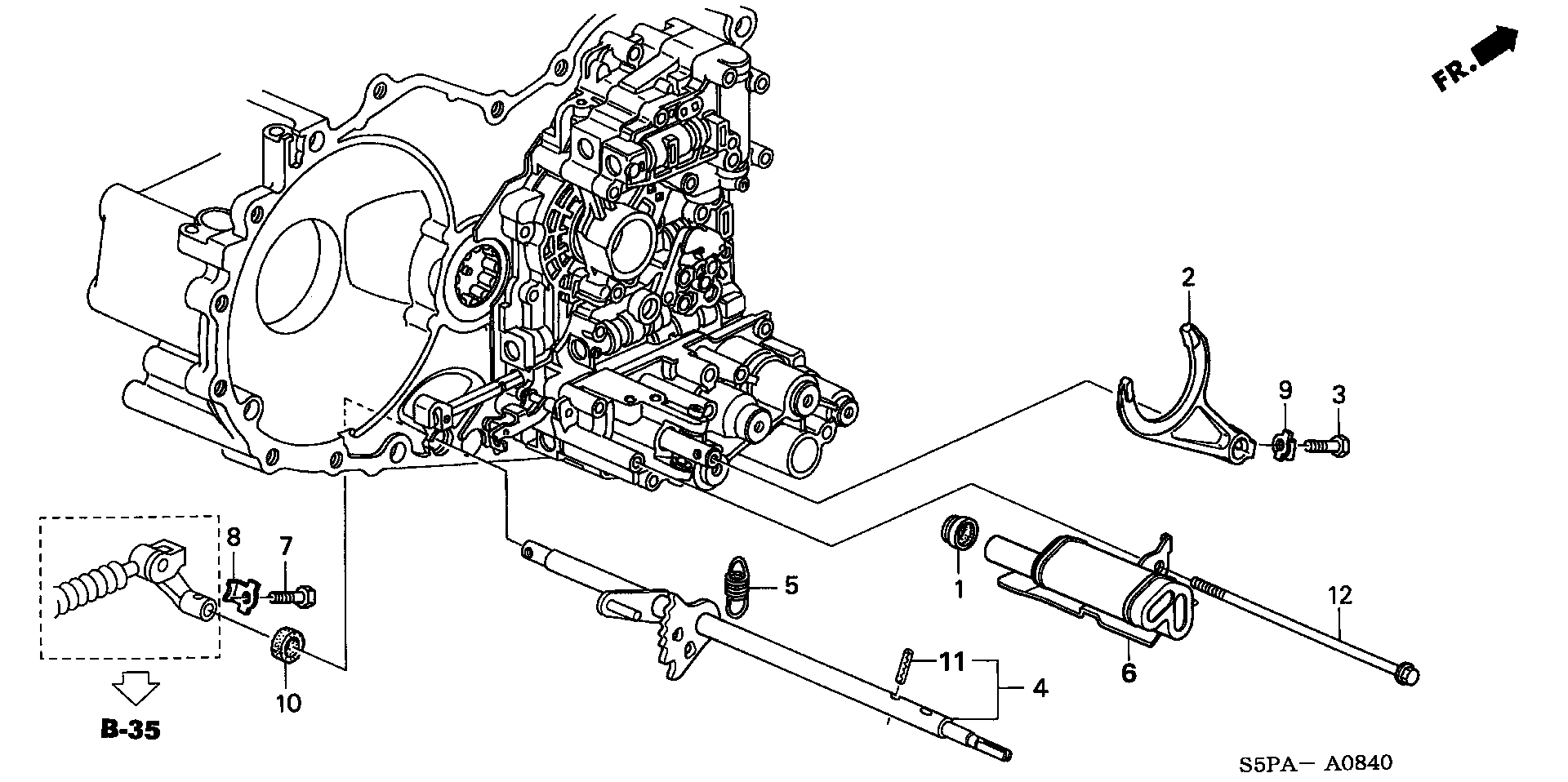 Full size assembly image of SHIFT FORK@CONTROL SHAFT (1/1)