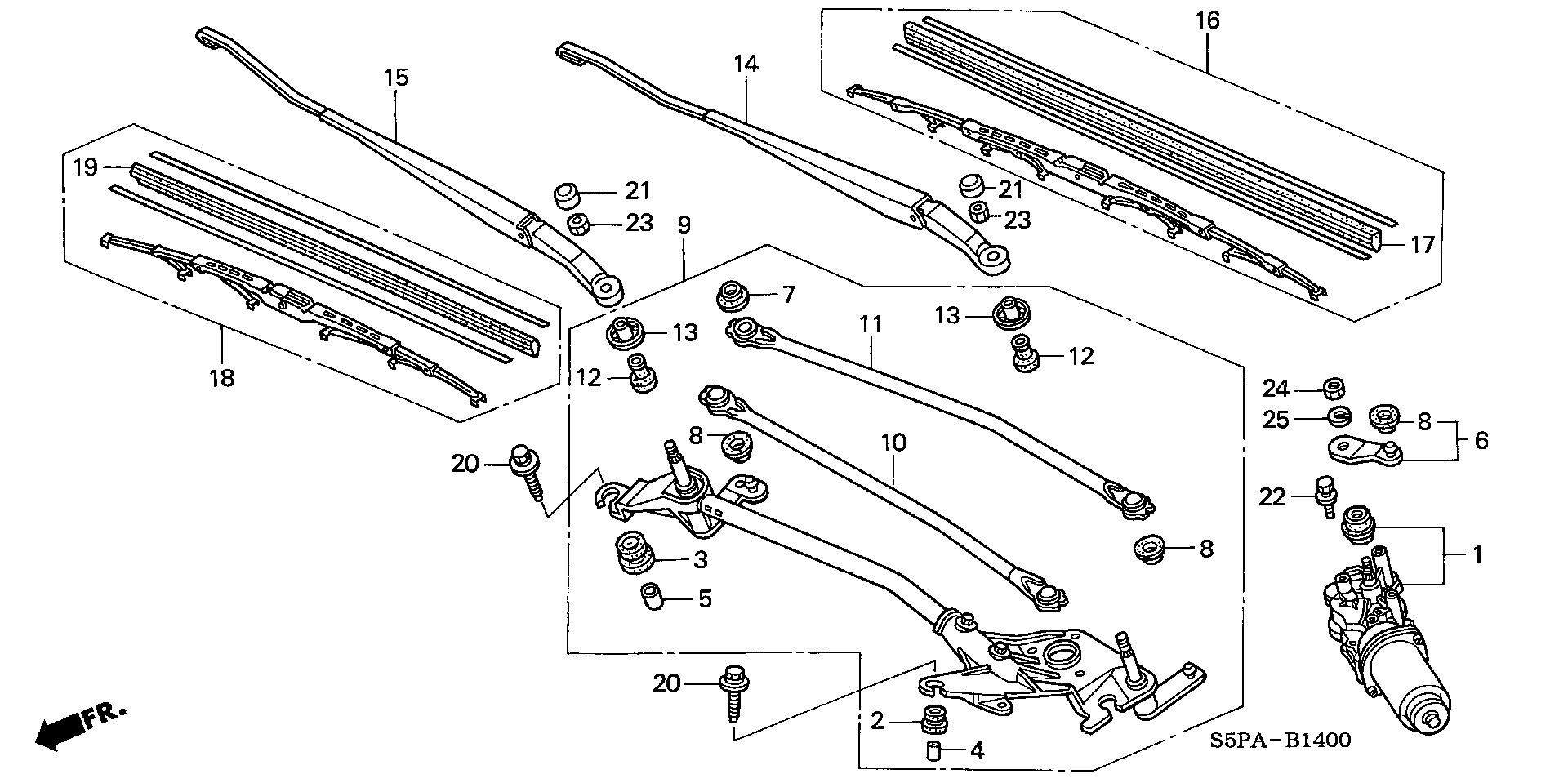Full size assembly image of FRONT WIPER (1/1)