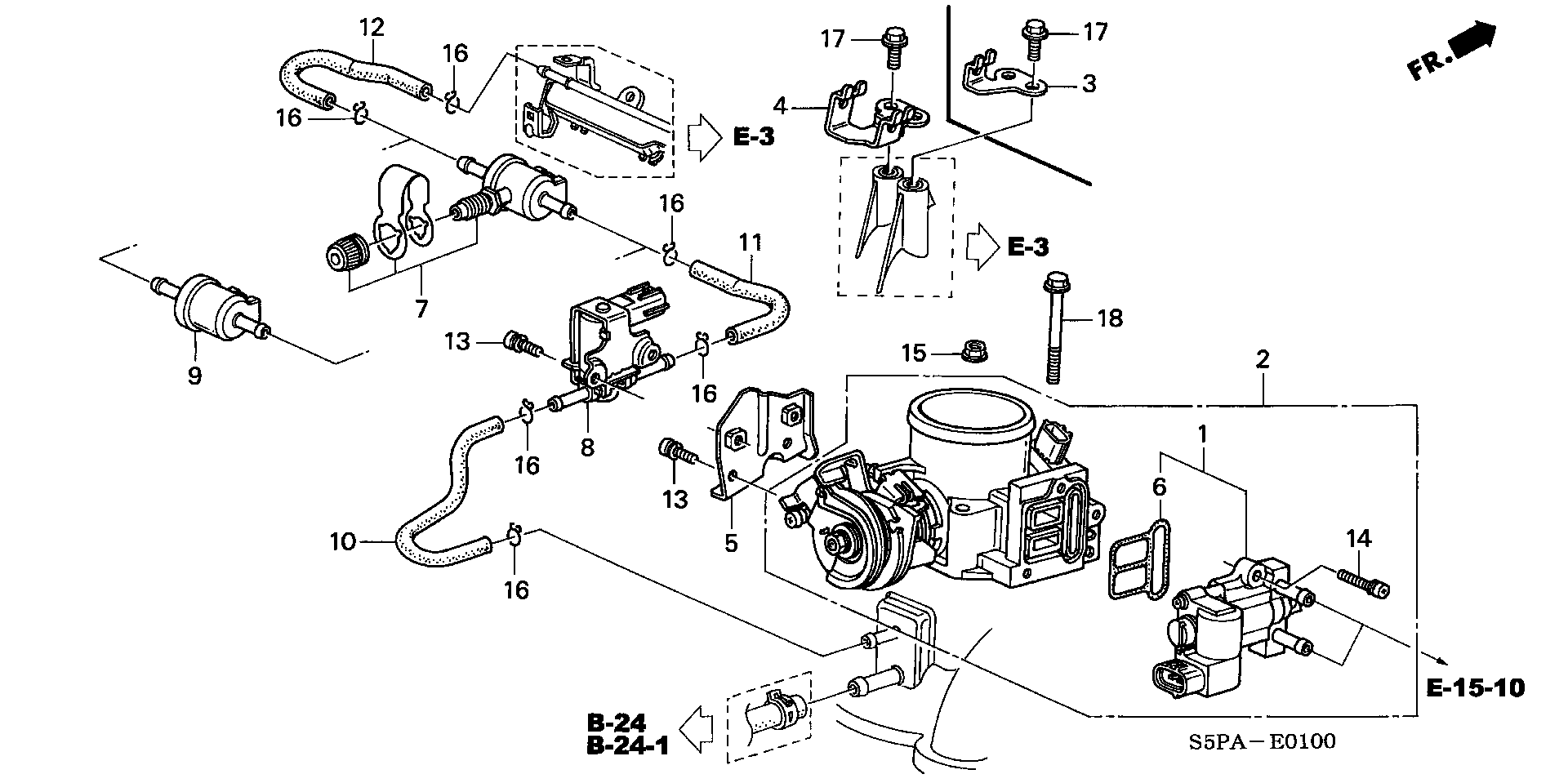 Diagram THROTTLE BODY for your 2016 Honda Accord Coupe   