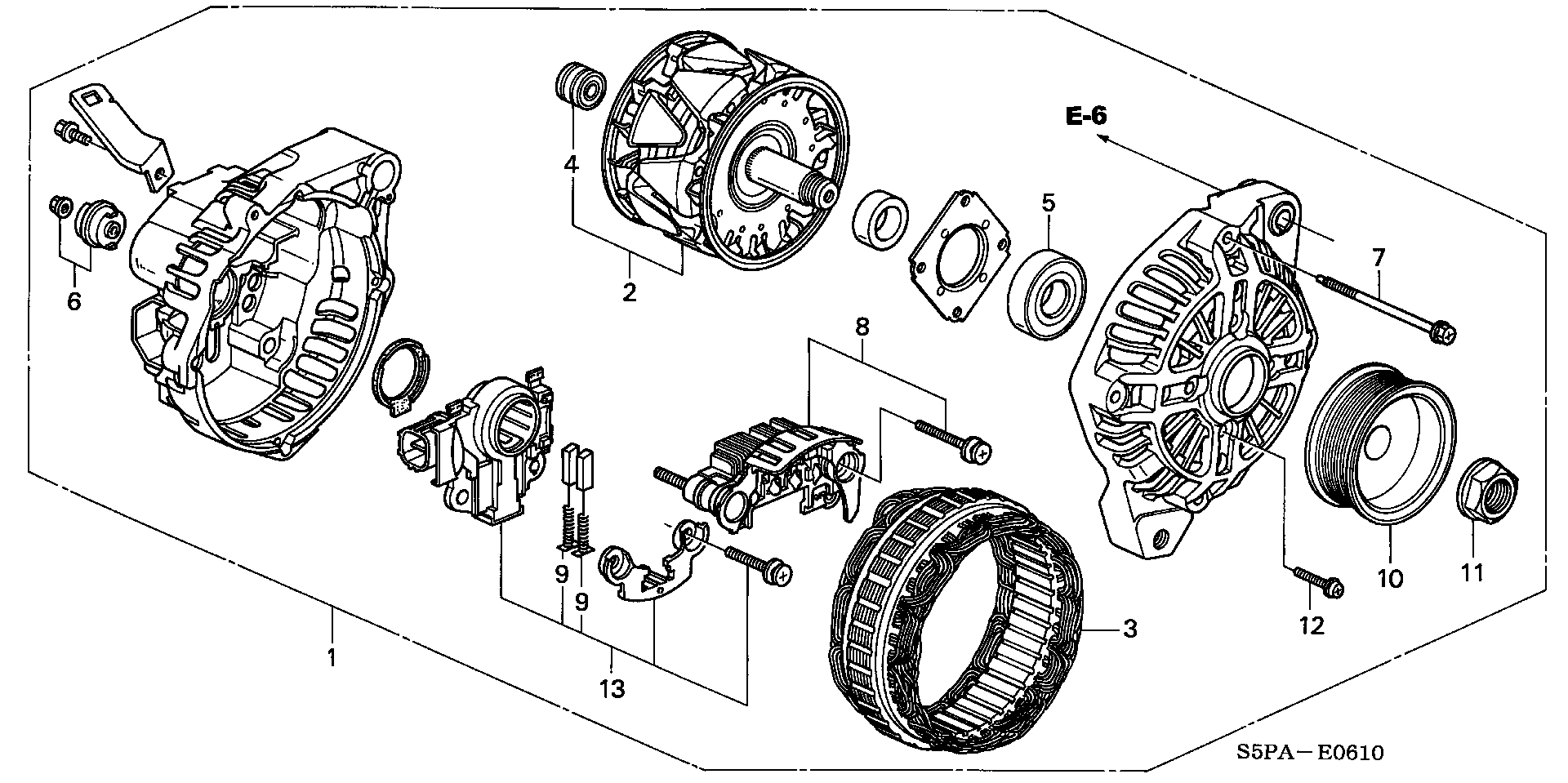 Full size assembly image of ALTERNATOR (MITSUBISHI) (1/1)