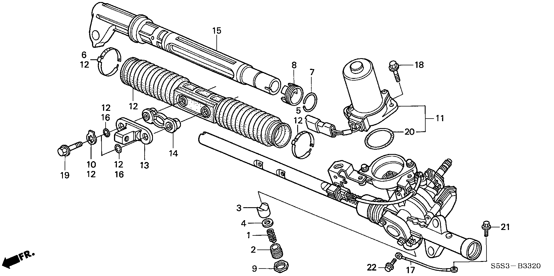 Diagram P.S. GEAR BOX COMPONENTS (EPS) for your 2008 Honda Accord   