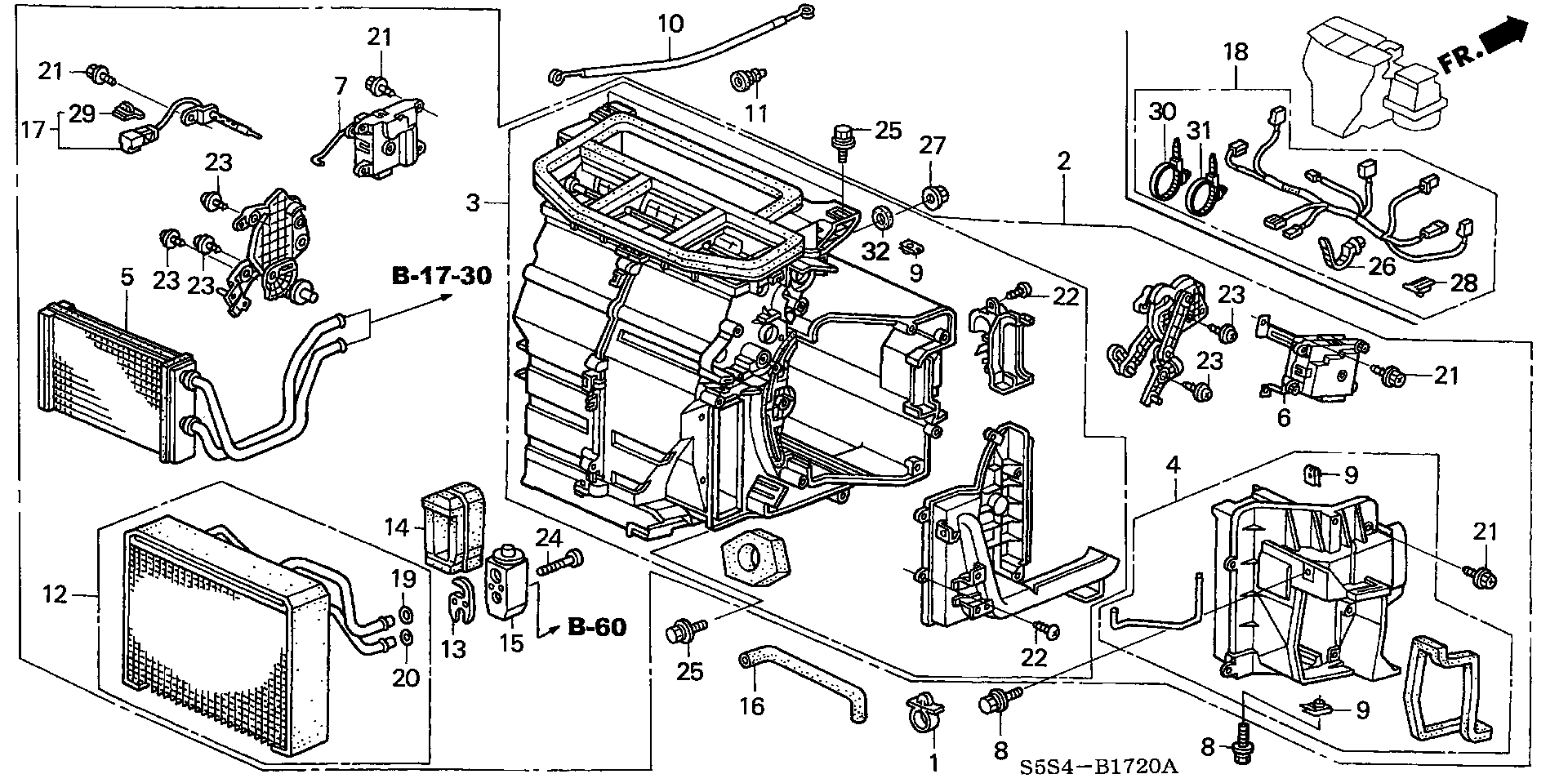 Diagram HEATER UNIT for your Honda Civic Hatchback  