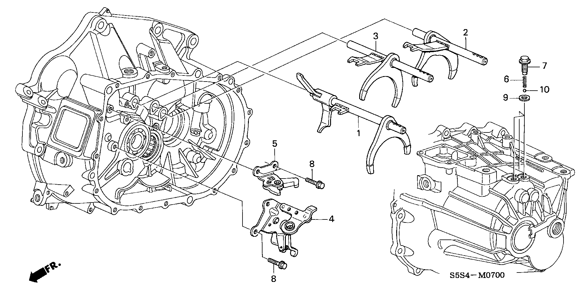 Diagram SHIFT FORK@SHIFT HOLDER for your 2008 Honda Accord Coupe   