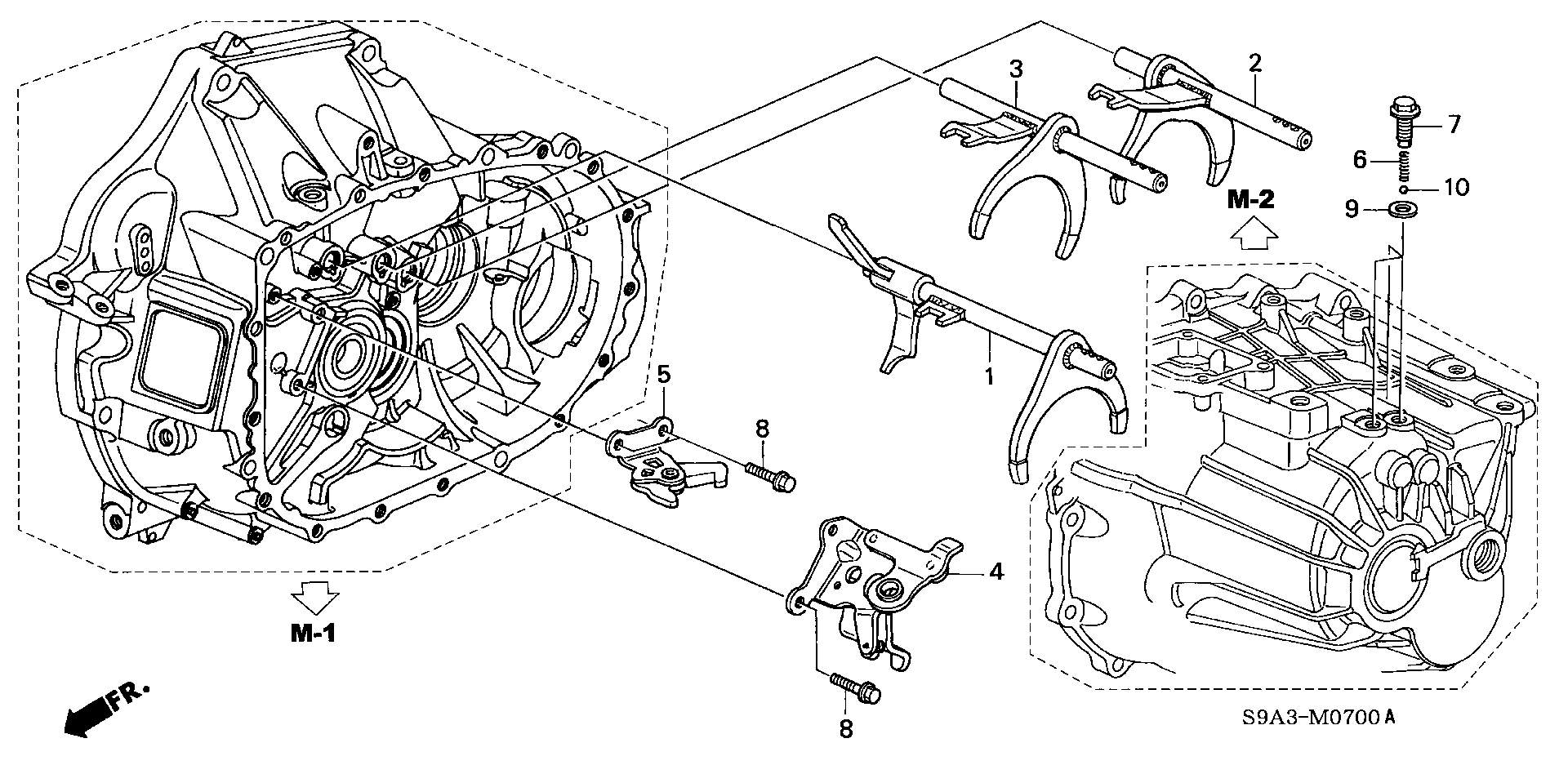 Diagram SHIFT FORK@SHIFT HOLDER for your 2008 Honda Accord Coupe   