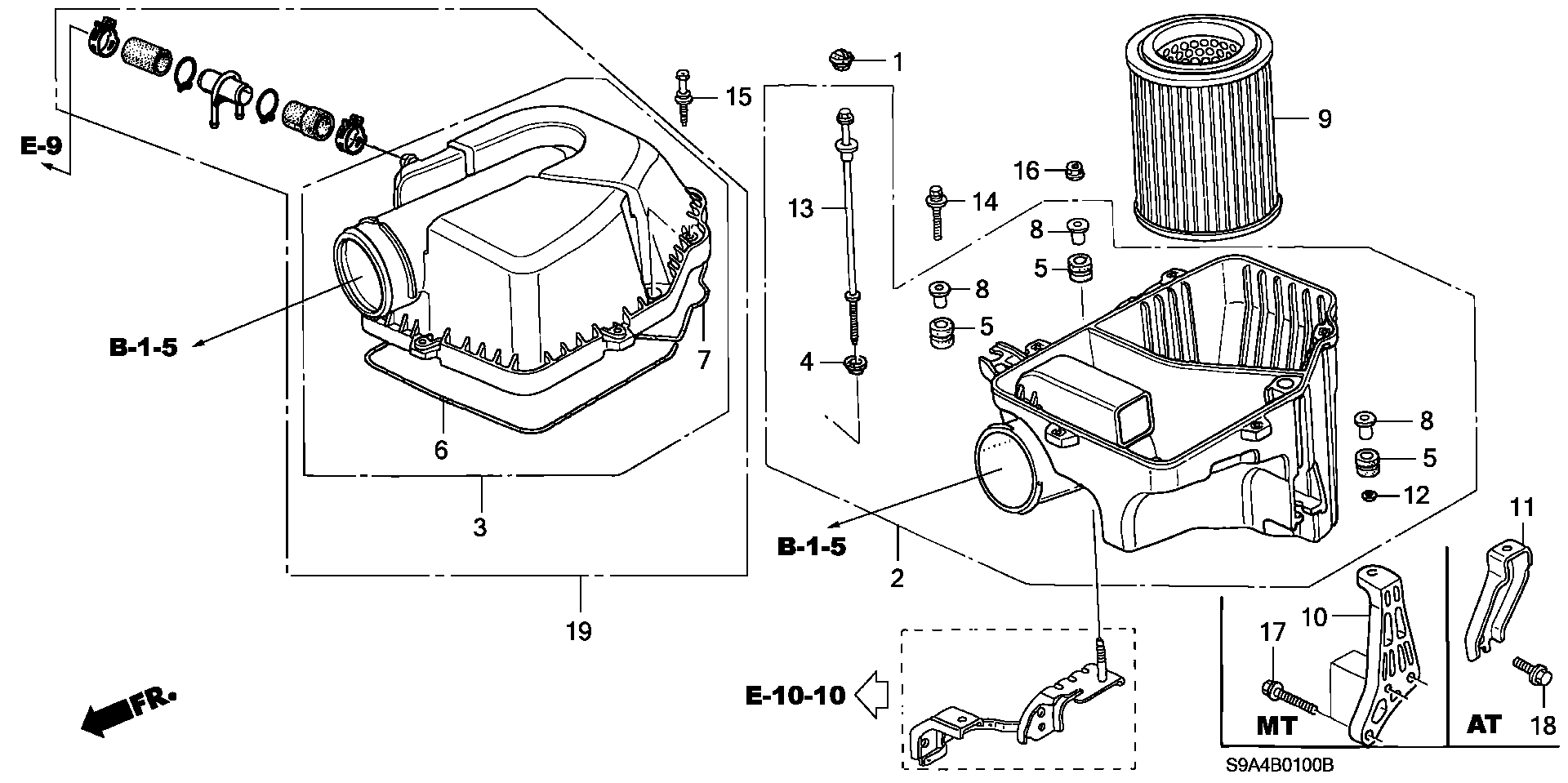 Diagram AIR CLEANER for your Honda CR-V  