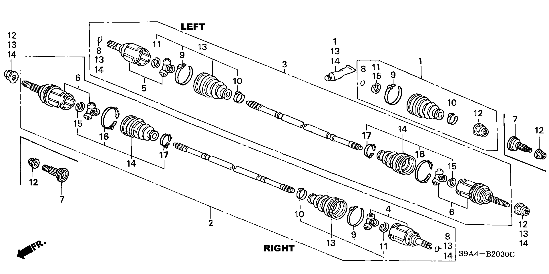 Diagram REAR DRIVESHAFT for your Honda CR-V  