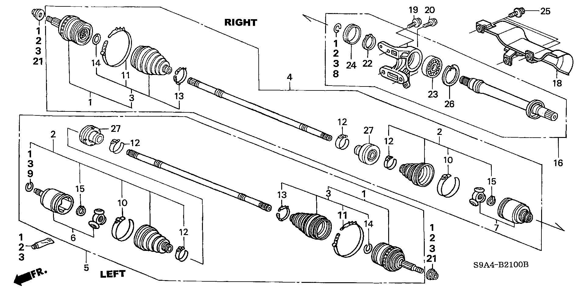 Diagram DRIVESHAFT@HALF SHAFT for your 2023 Honda CR-V   