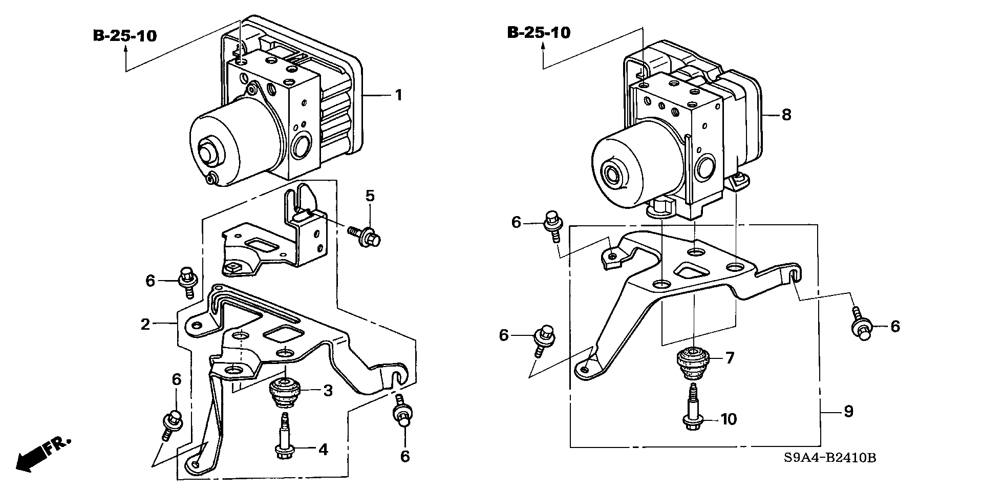 Diagram ABS MODULATOR for your Honda