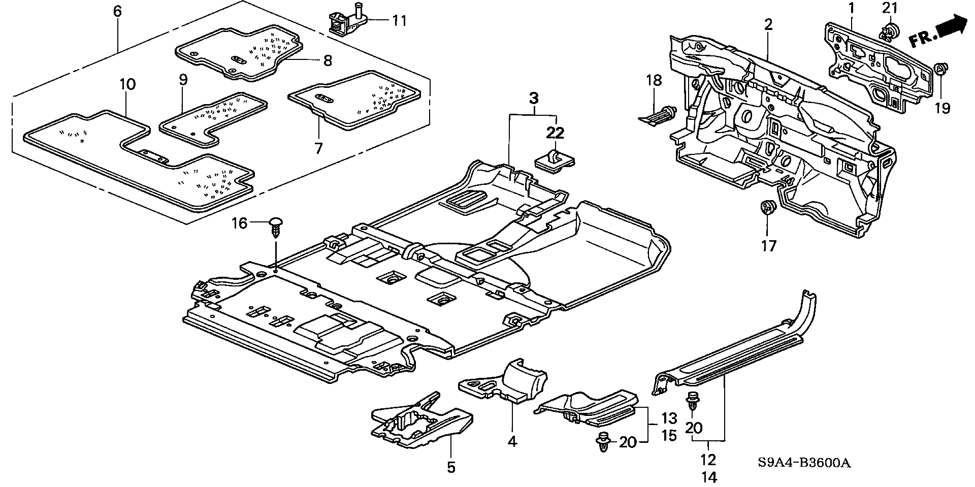 Full size assembly image of FLOOR MAT (1/1)