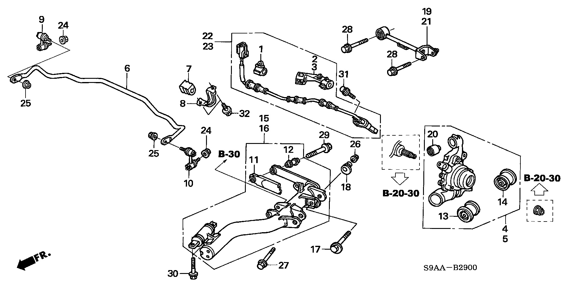 Diagram REAR LOWER ARM for your 2023 Honda Accord   