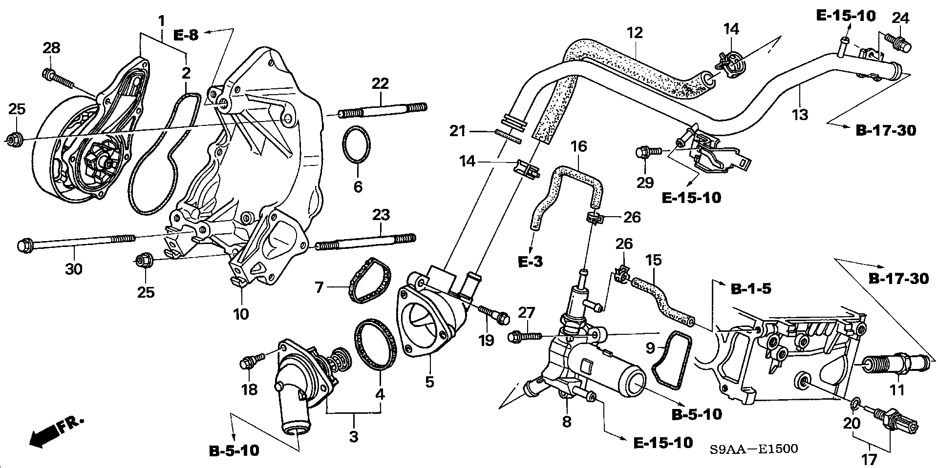 Diagram WATER PUMP for your 1980 Honda Civic Hatchback   