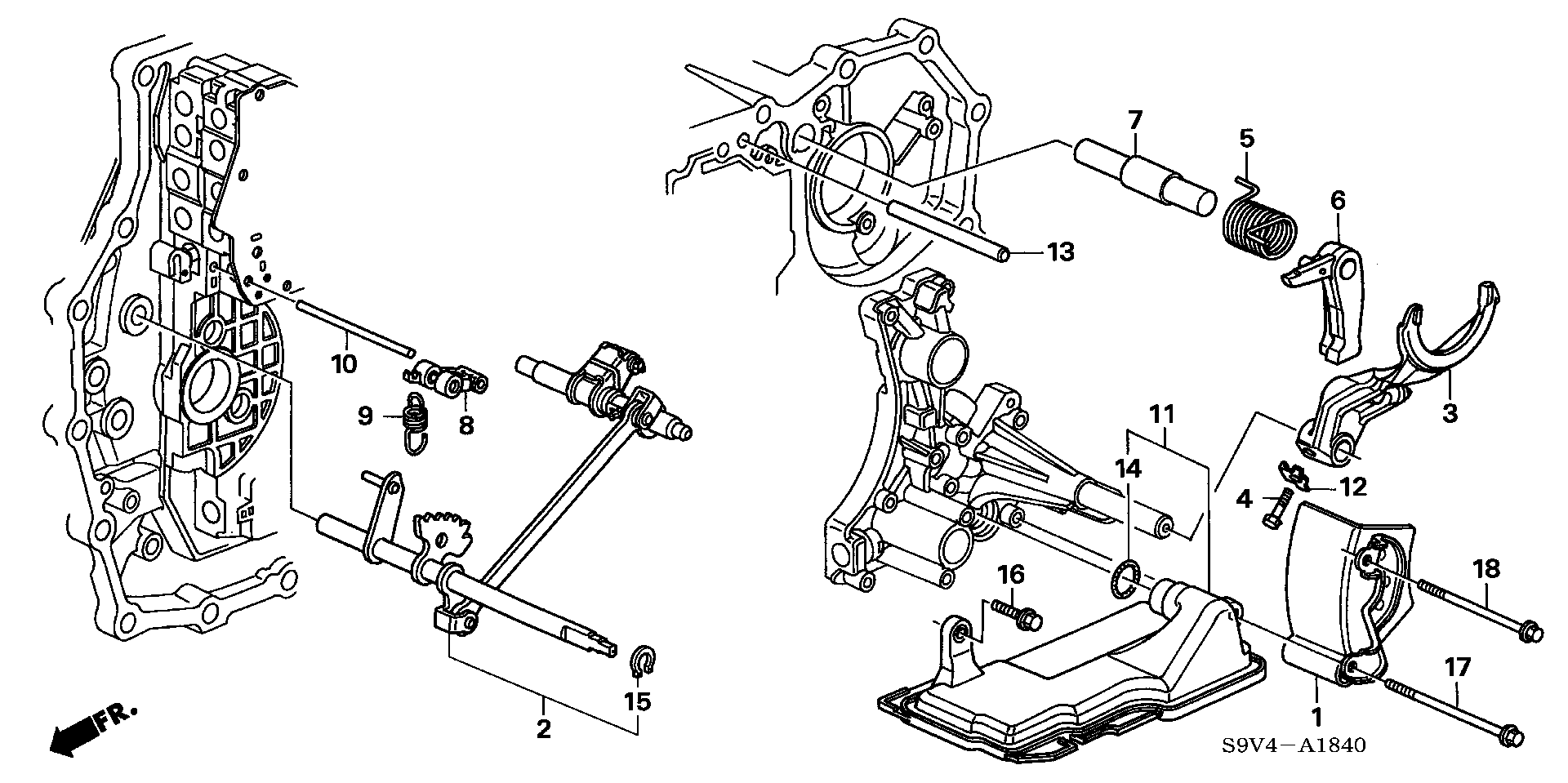 Diagram SHIFT FORK ('06-) for your Honda Pilot  