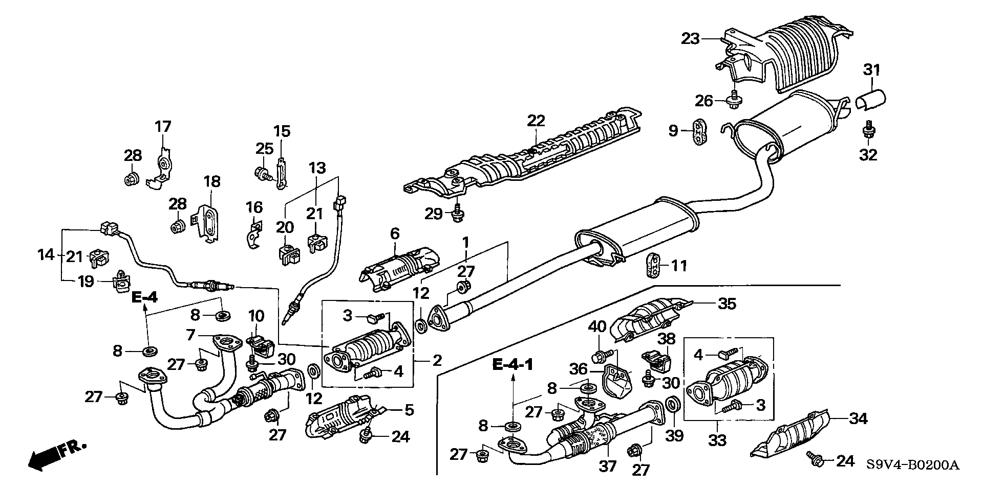 Diagram EXHAUST PIPE for your Honda Pilot  