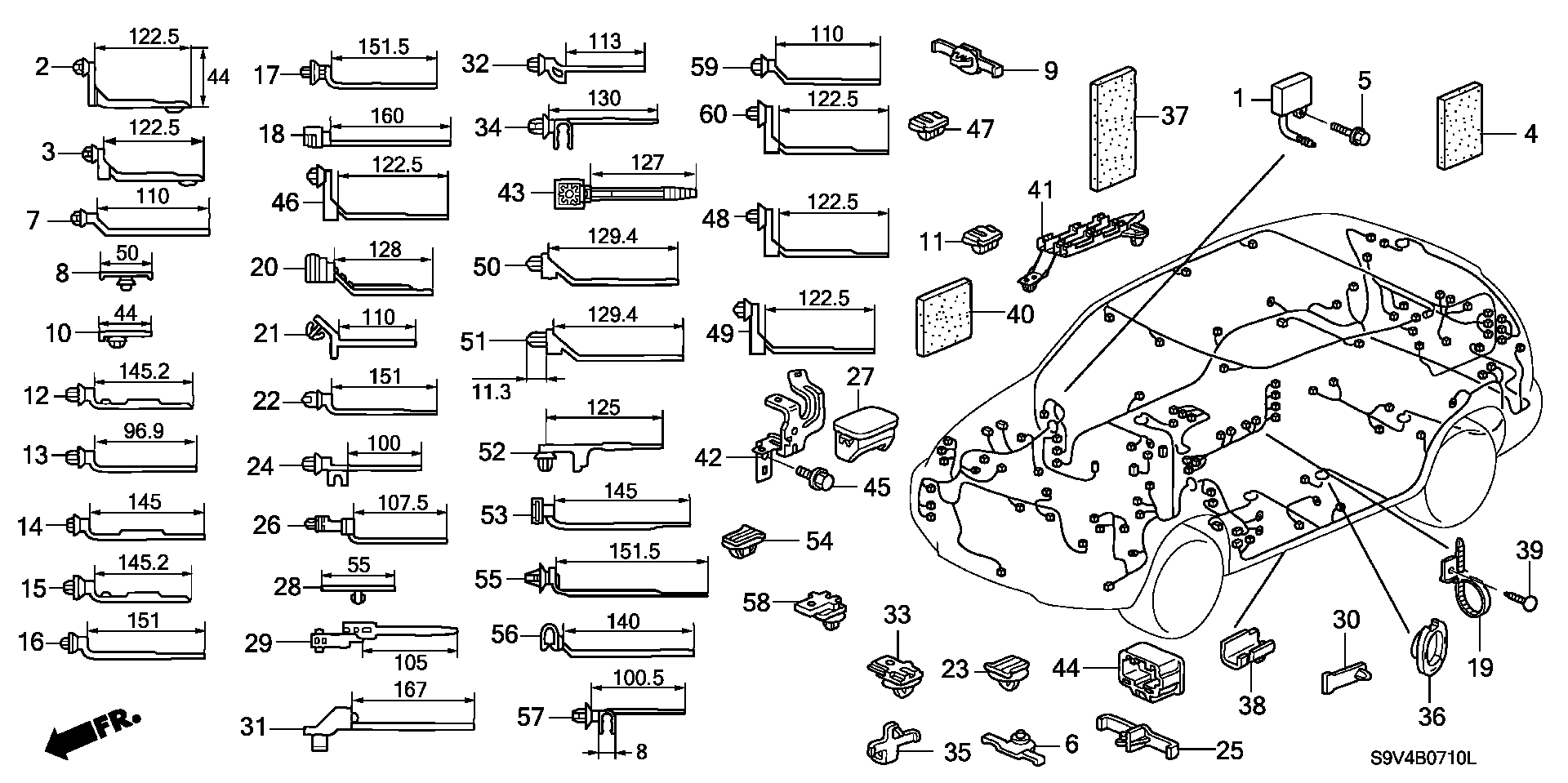 Diagram HARNESS BAND for your Honda Pilot  