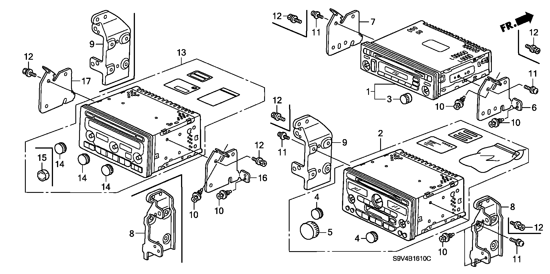 Diagram AUTO RADIO for your 2007 Honda Pilot 3.5L VTEC V6 AT 2WD EX 