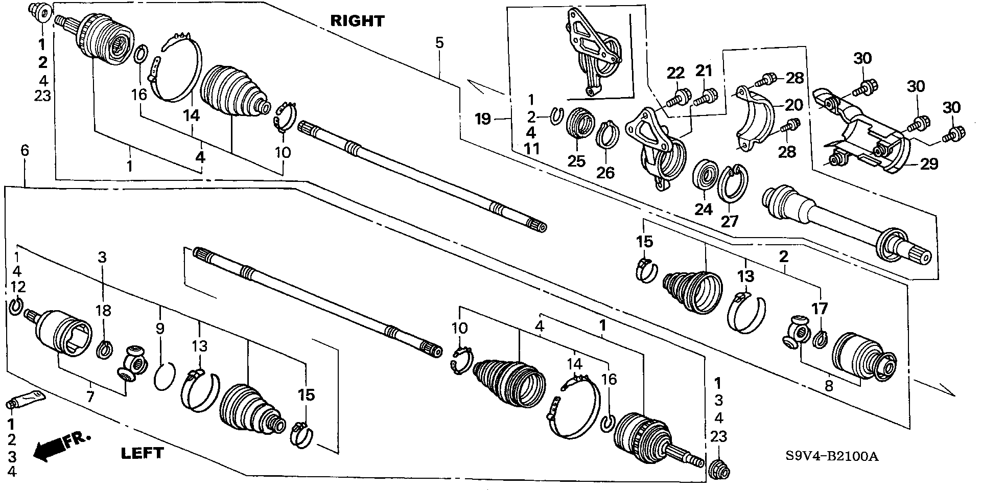 Diagram DRIVESHAFT@HALF SHAFT for your 2003 Honda Pilot   