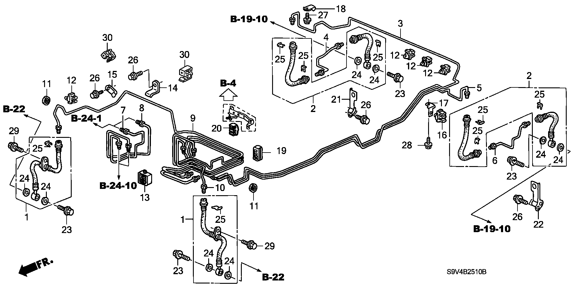 Diagram BRAKE LINES (ABS) (1) for your Honda Pilot  