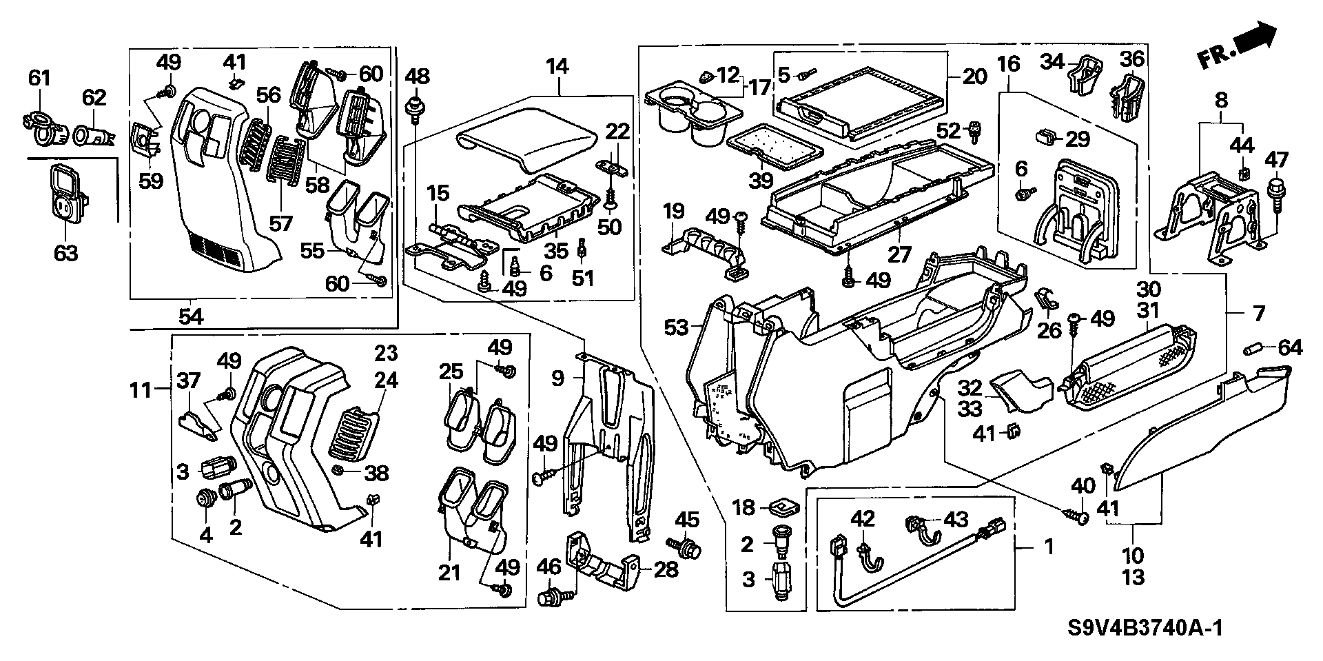 Diagram CONSOLE for your 2012 Honda CR-Z HYBRID MT EX 