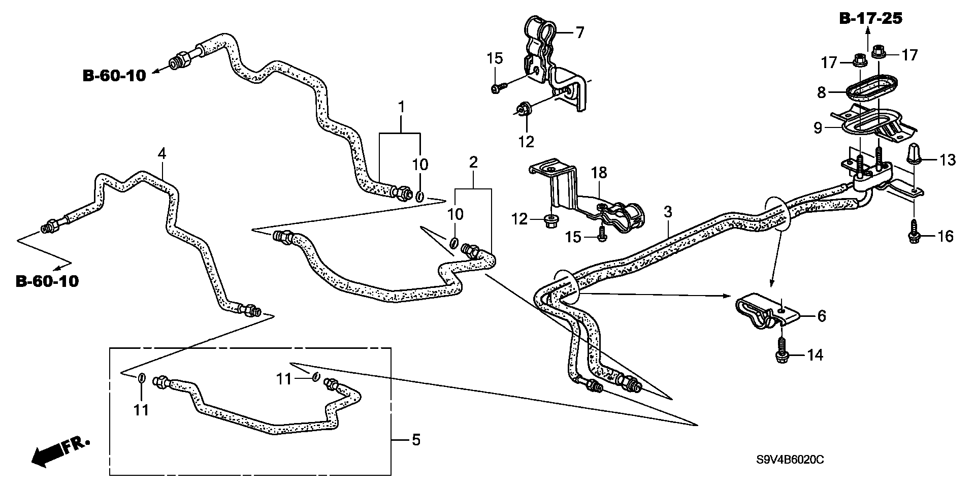 Diagram REAR HOSE@REAR PIPE for your 1987 Honda Civic Hatchback   