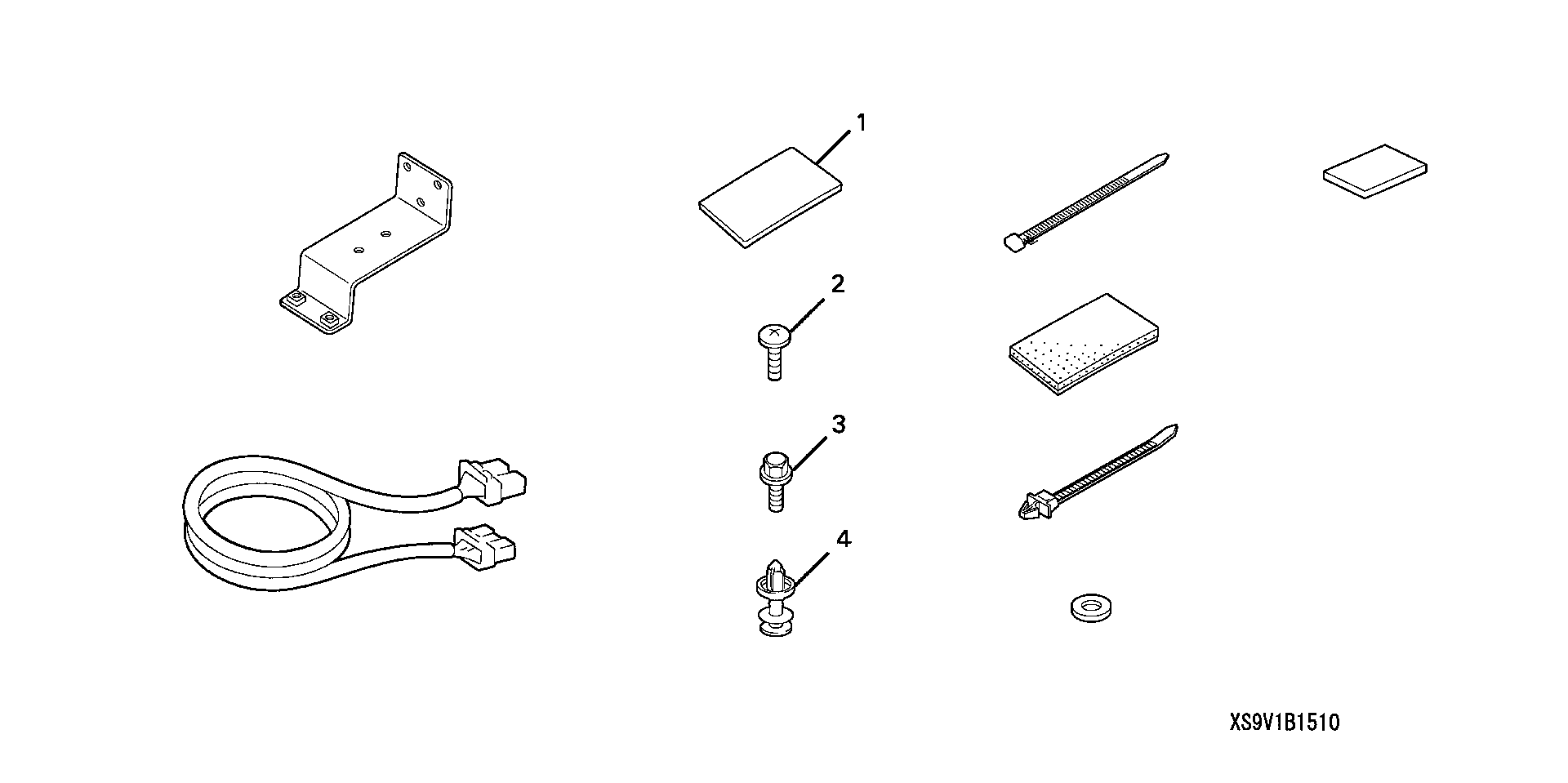 Diagram ATTACHMENT KIT (XM READY)  ('06-'07) for your 2007 Honda Pilot 3.5L VTEC V6 AT 4WD EX-L NAVIGATION 