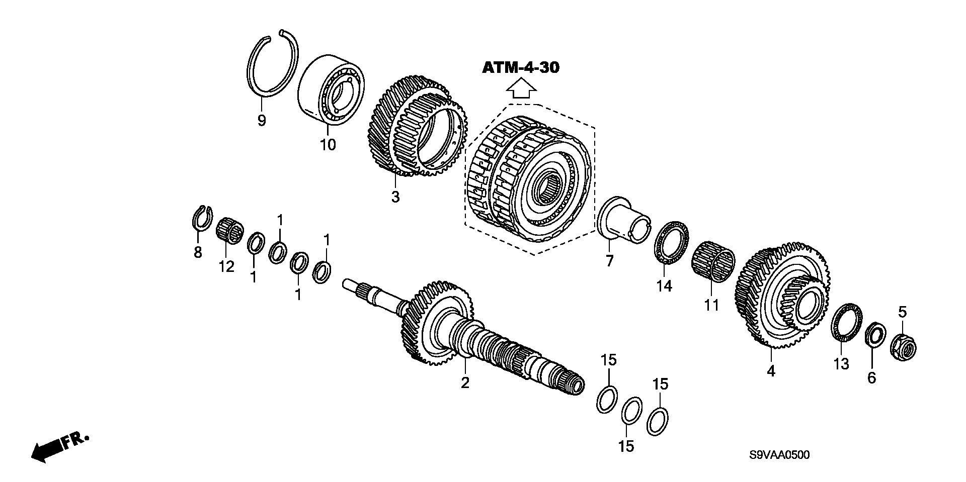 Honda Pilot Mainshaft - 23210-PVG-305 | Honda Parts Center, Irvine CA