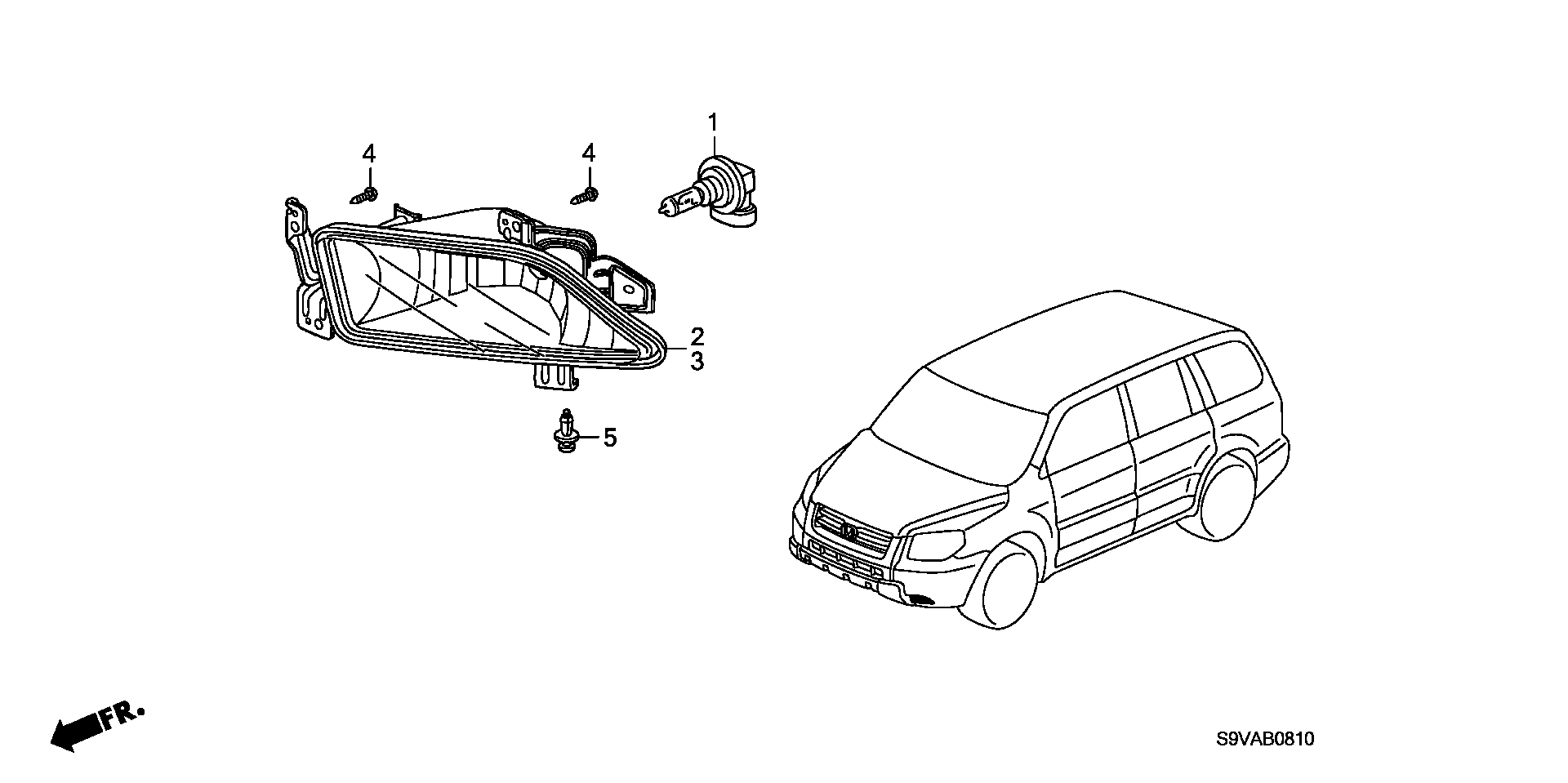 Diagram FOGLIGHT for your Honda Pilot  