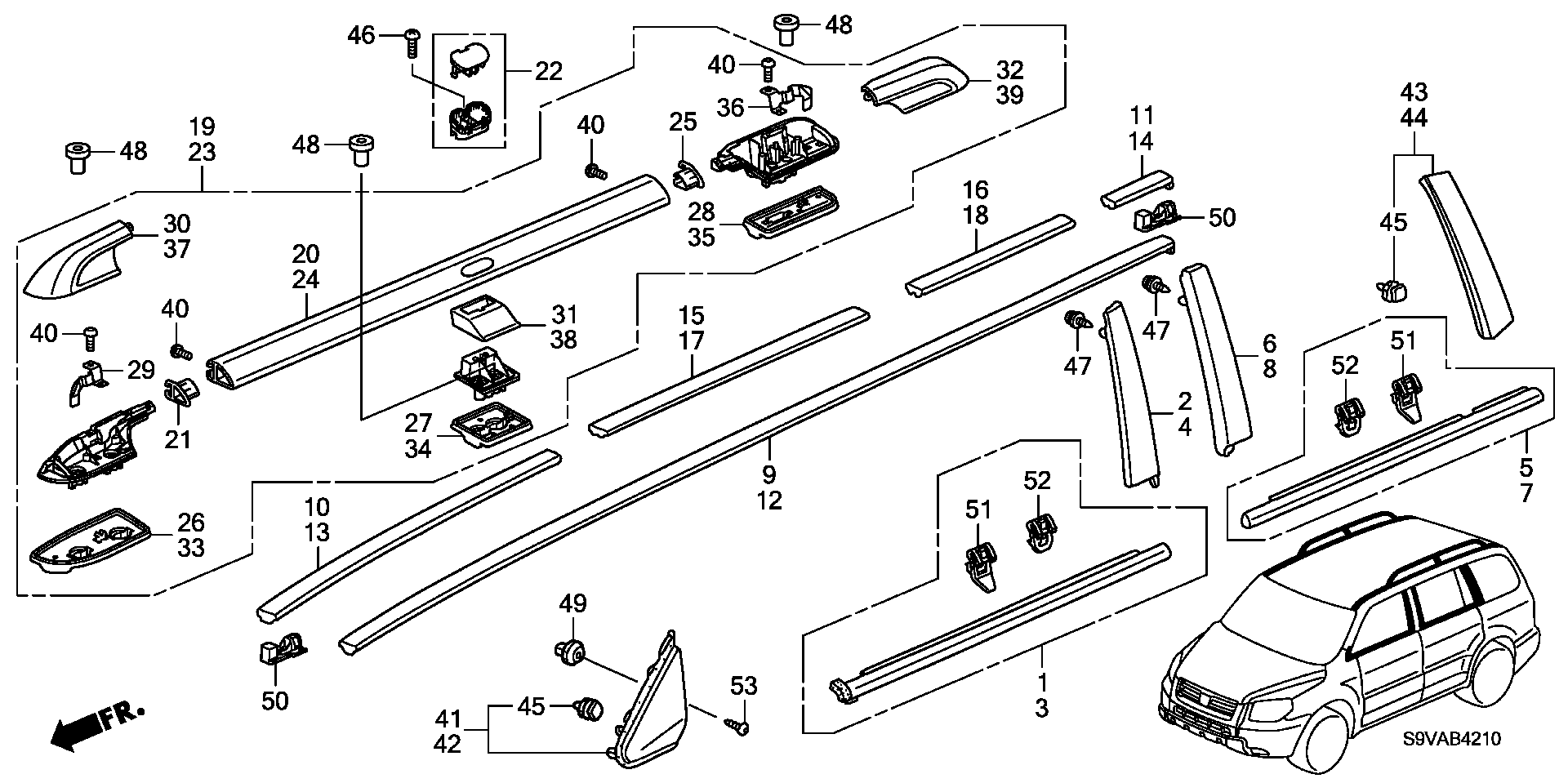 Diagram MOLDING for your 1992 Honda Civic   