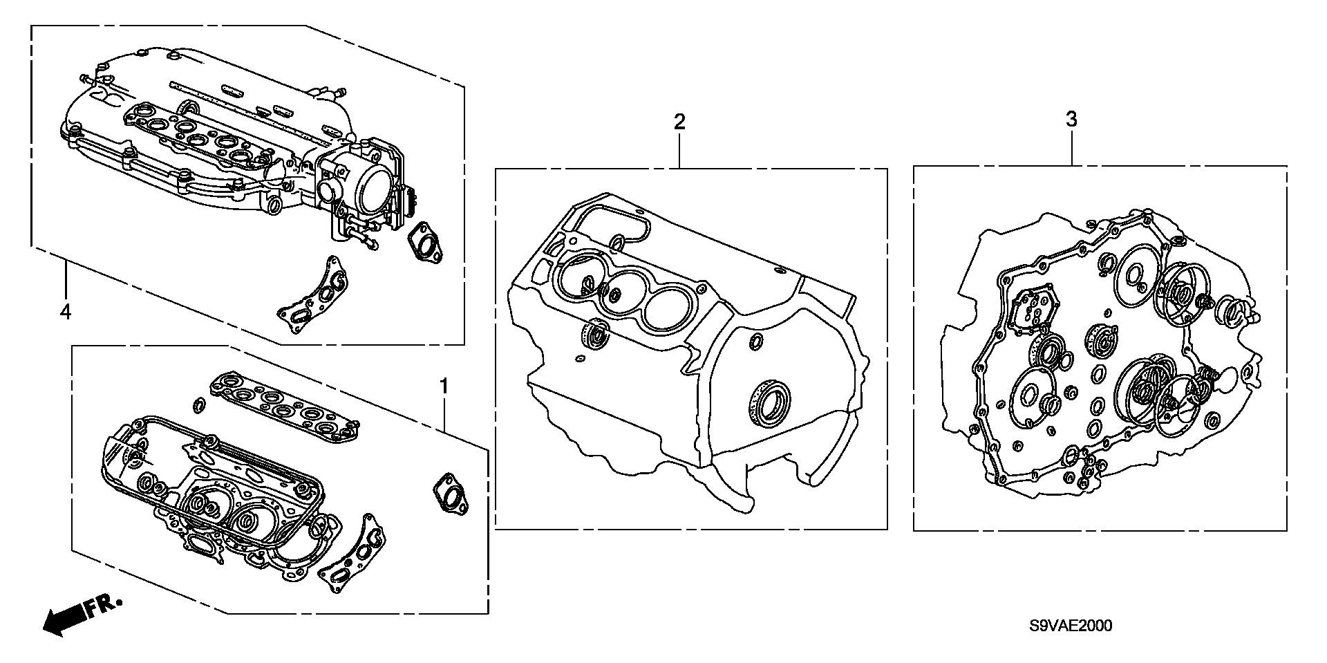 Diagram GASKET KIT for your 2001 Honda Odyssey   