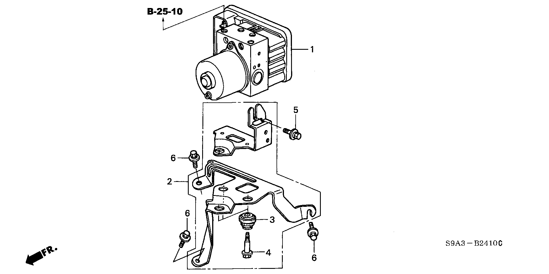 Diagram ABS MODULATOR for your Honda