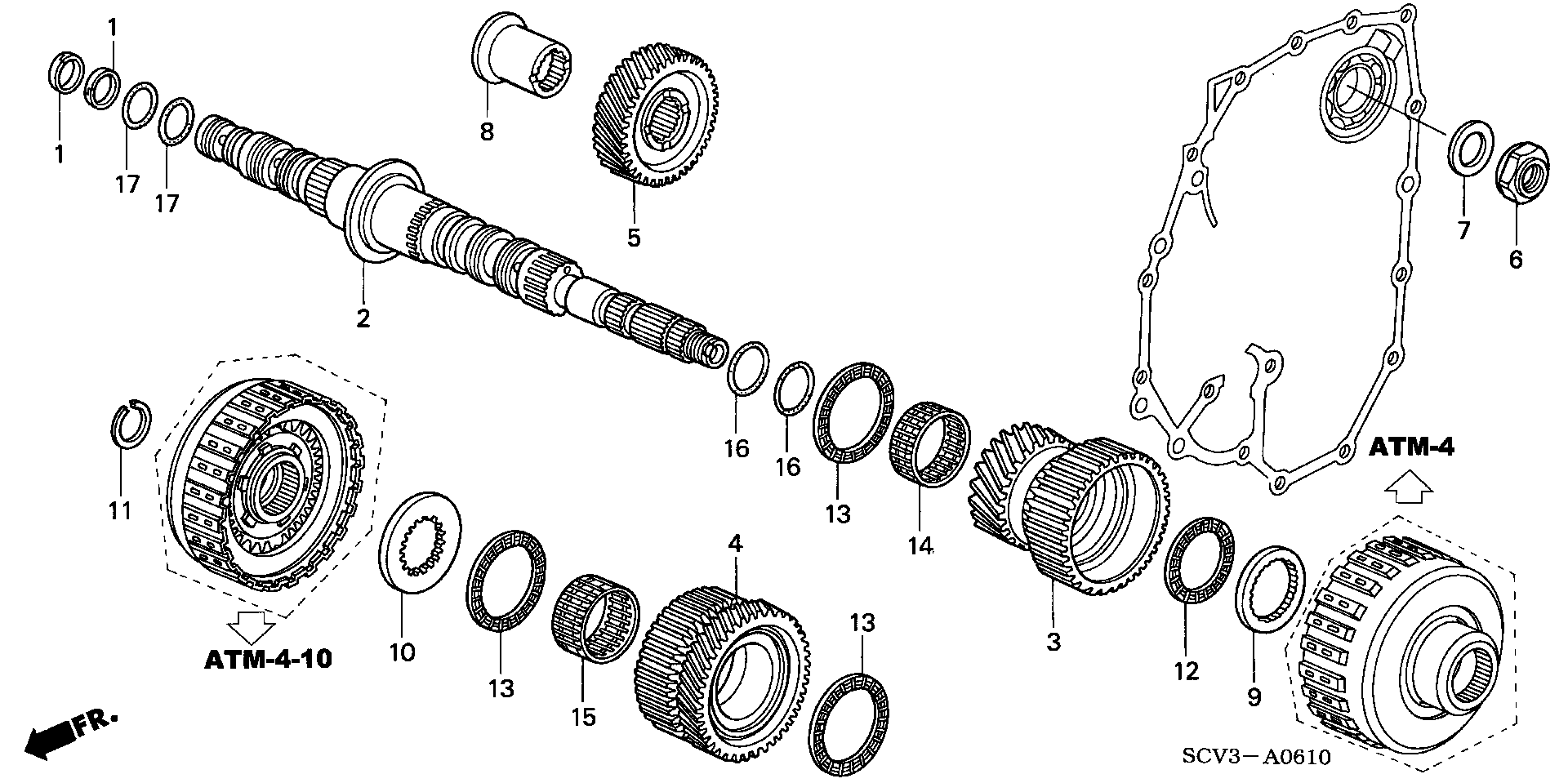 Diagram SECONDARY SHAFT for your Honda Element  