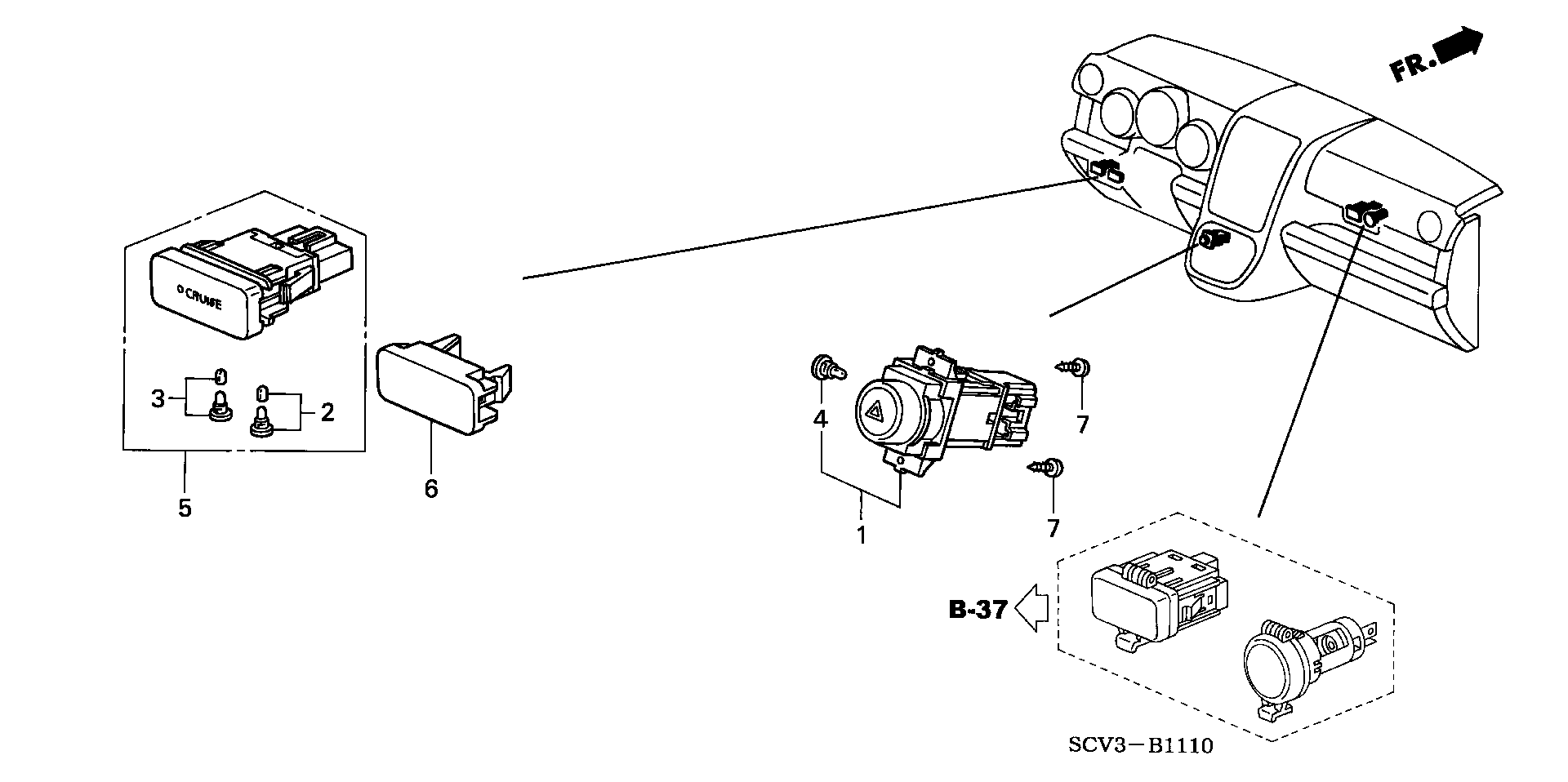 2024 Honda Passport Tsport 5d Bulb (14v 40ma). Electrical, Switch 