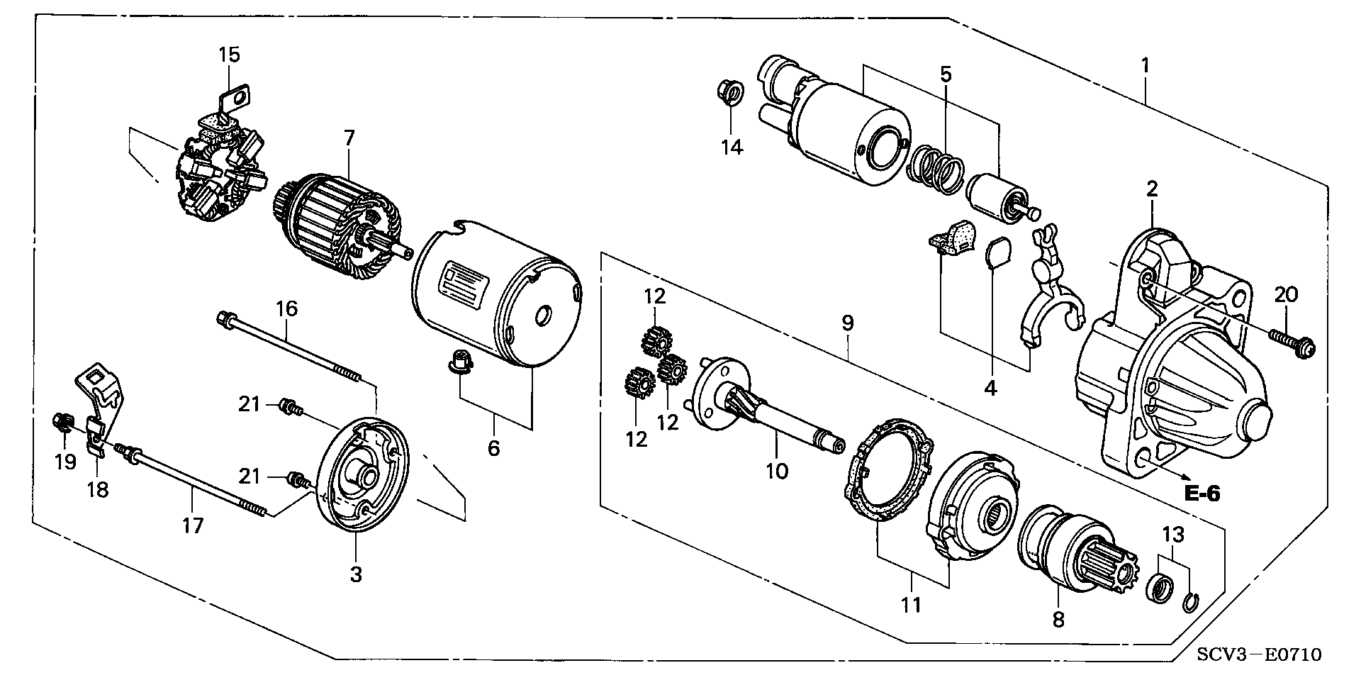 Diagram STARTER MOTOR (MITSUBISHI) (MHG016) for your Honda Element  