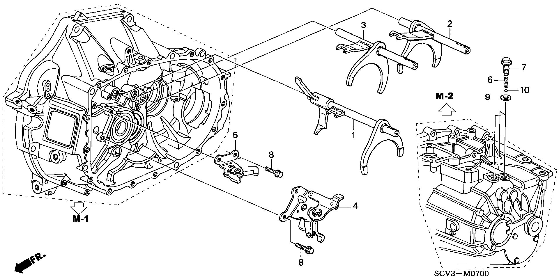 Diagram SHIFT FORK for your 2008 Honda Accord Coupe   