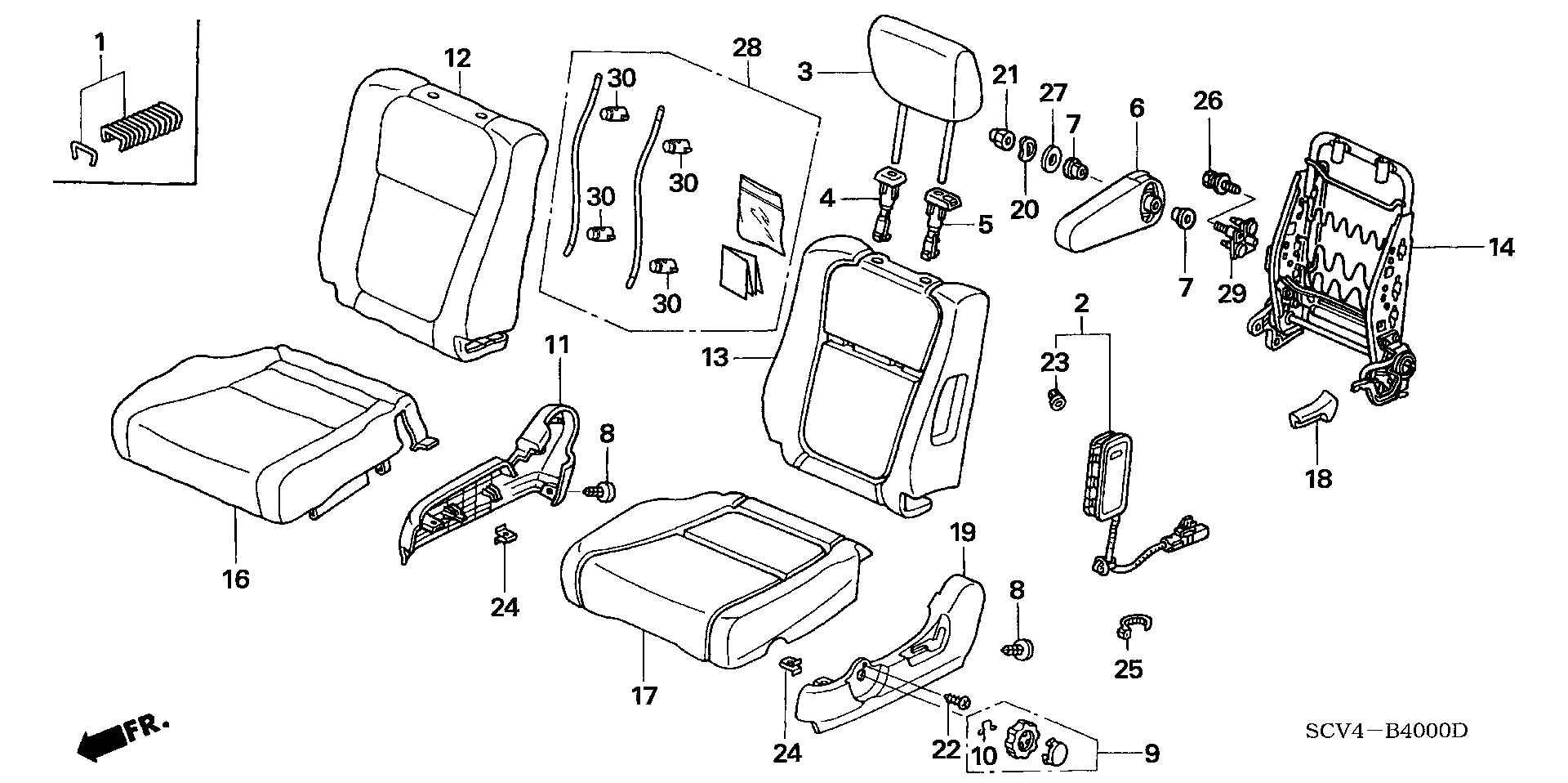 Honda Element Pad assy., l. Fr. Seat cushion - 81532-SCV-A51 | Norm ...