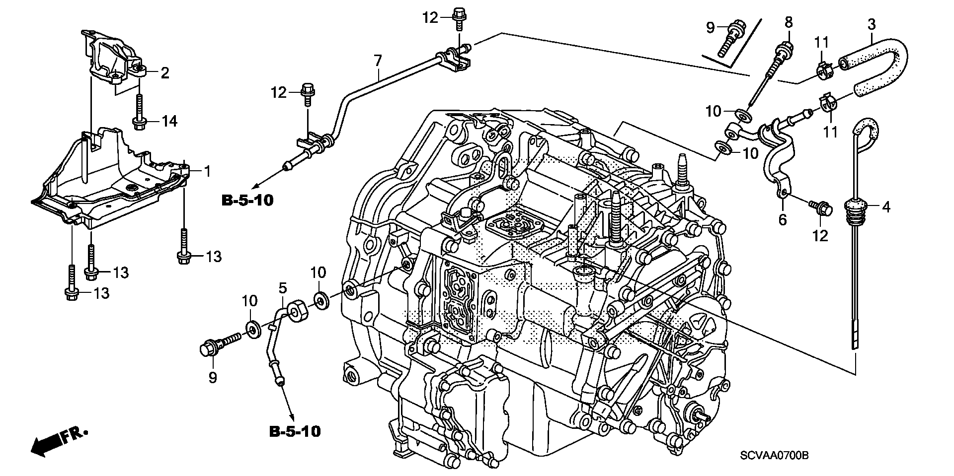 Diagram ATF PIPE for your 2022 Honda Insight   