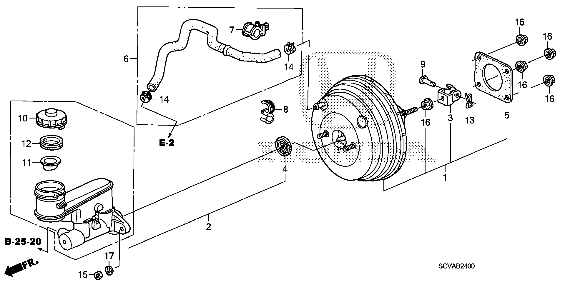 Honda Element Power set, master (9+9). Brake, brakes - 01469-SCV-A70 ...