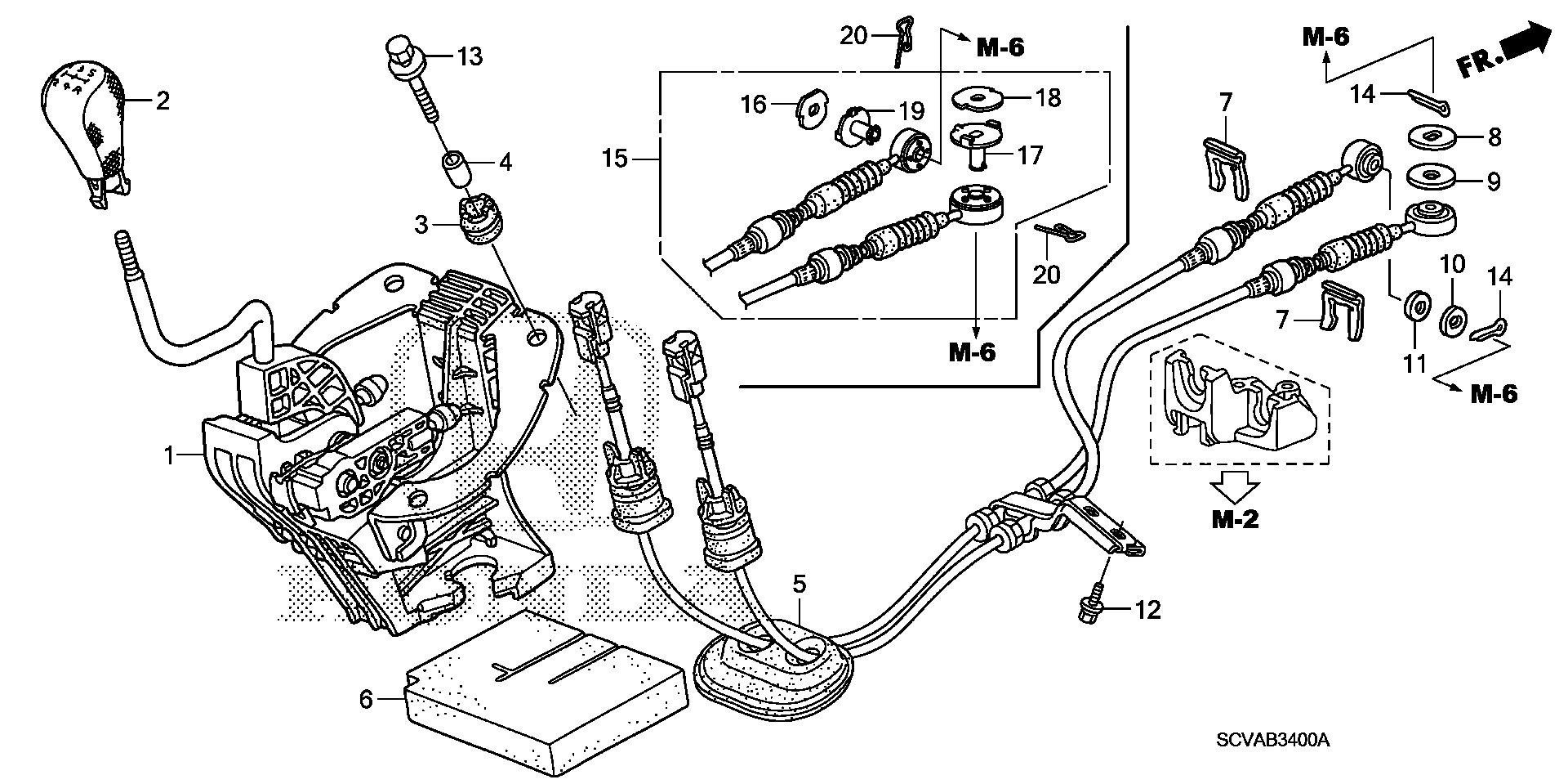 Diagram SHIFT LEVER for your Honda