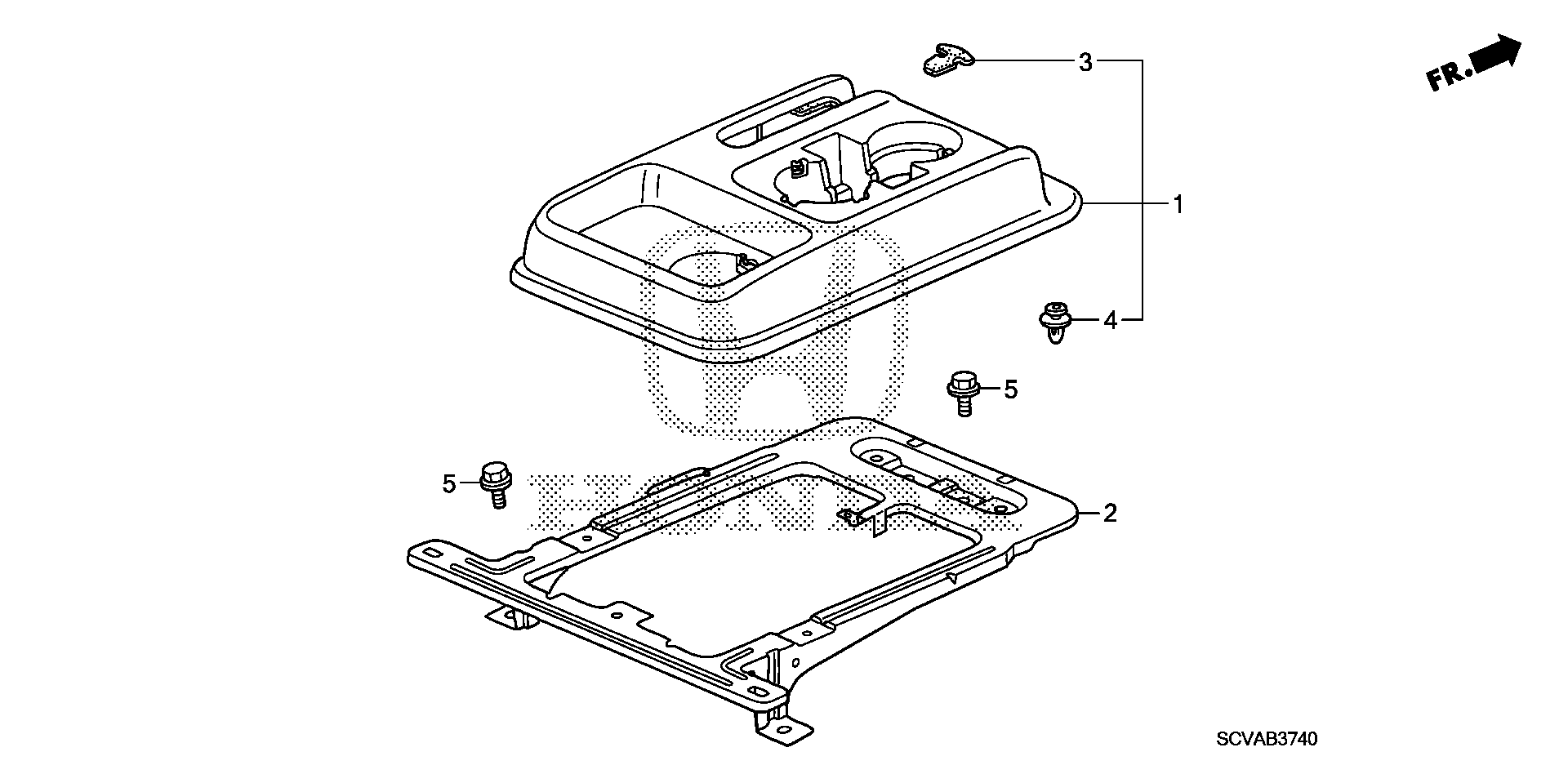 Diagram CONSOLE (1) for your Honda Element  