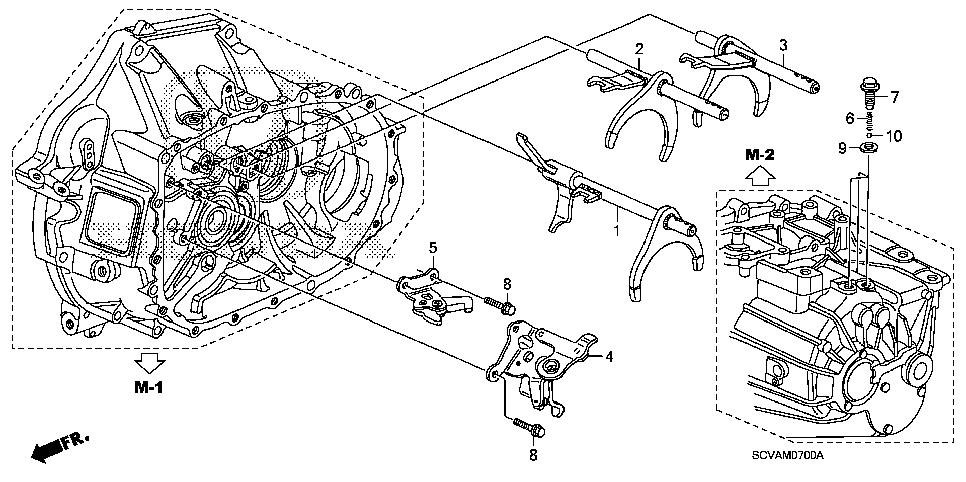 Diagram SHIFT FORK for your 2008 Honda Accord Coupe   