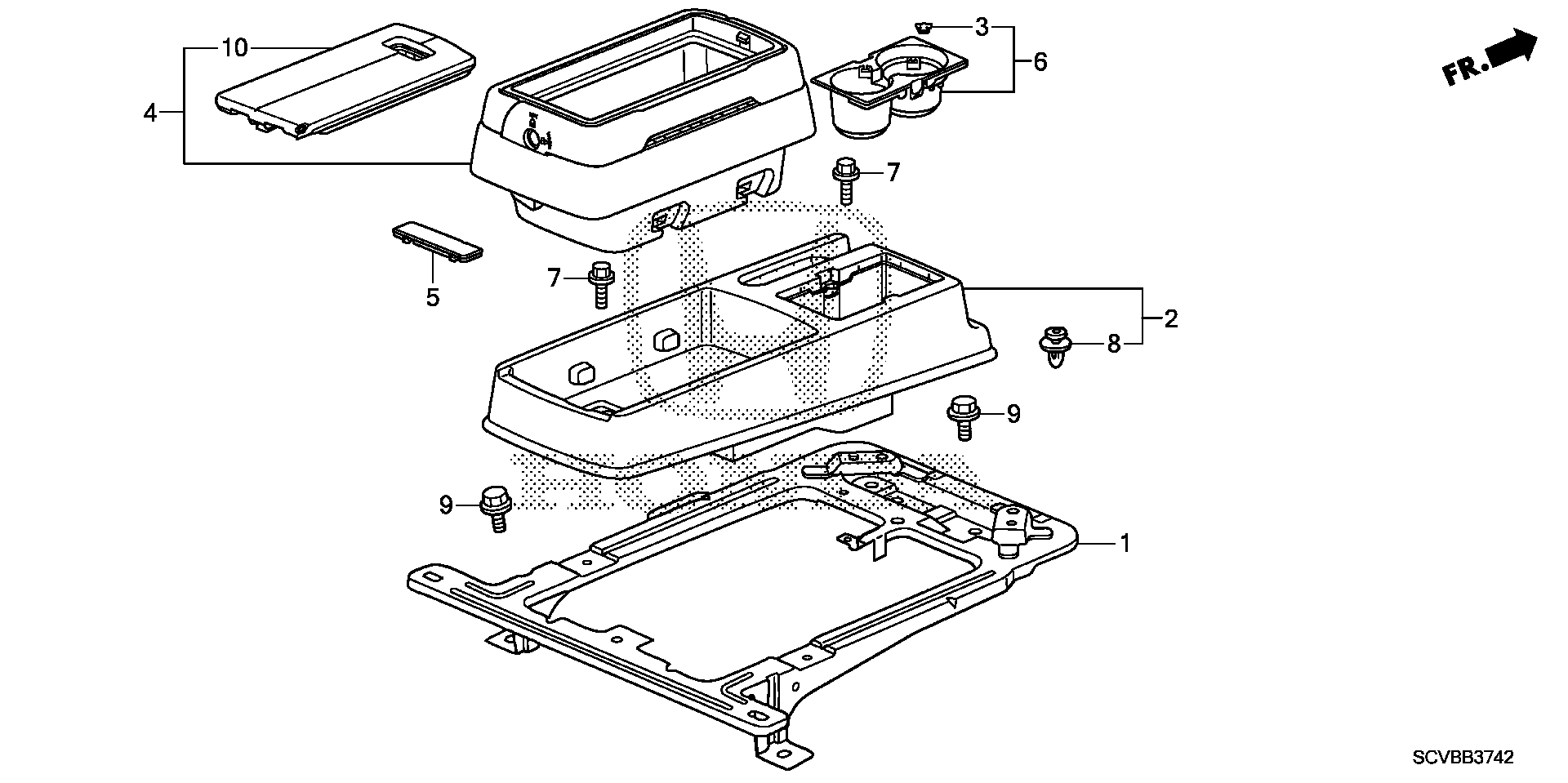 Diagram CONSOLE for your Honda Element  