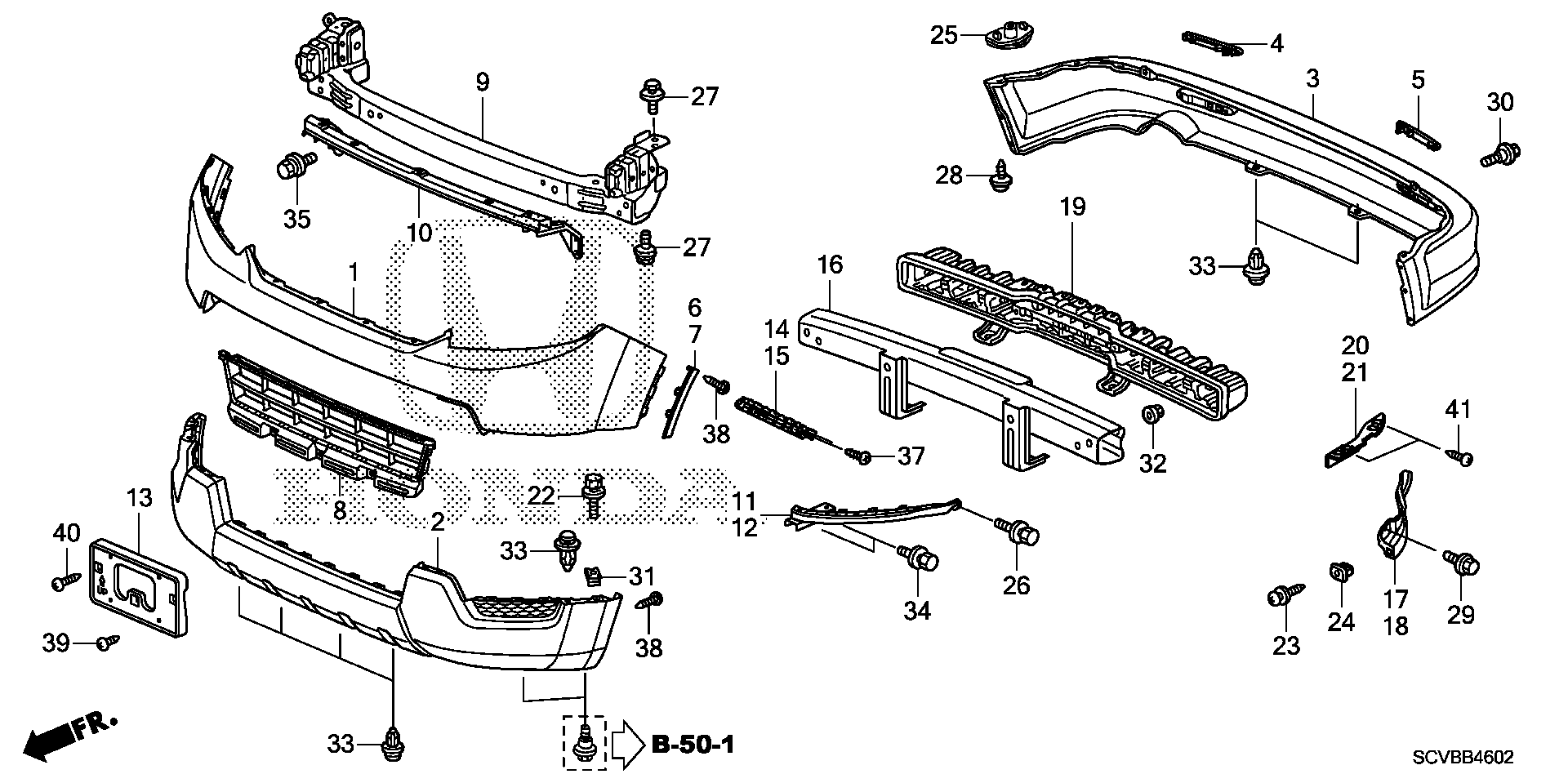 Diagram BUMPERS for your 1991 Honda Civic Hatchback   