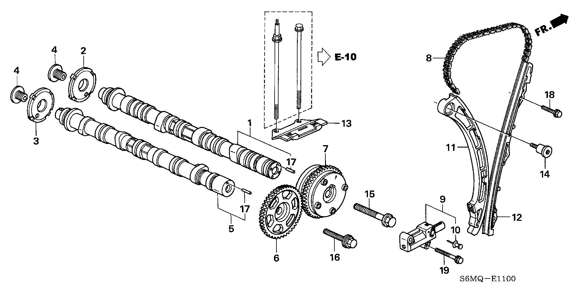 Diagram CAMSHAFT@CAM CHAIN (L4) for your Honda Accord  