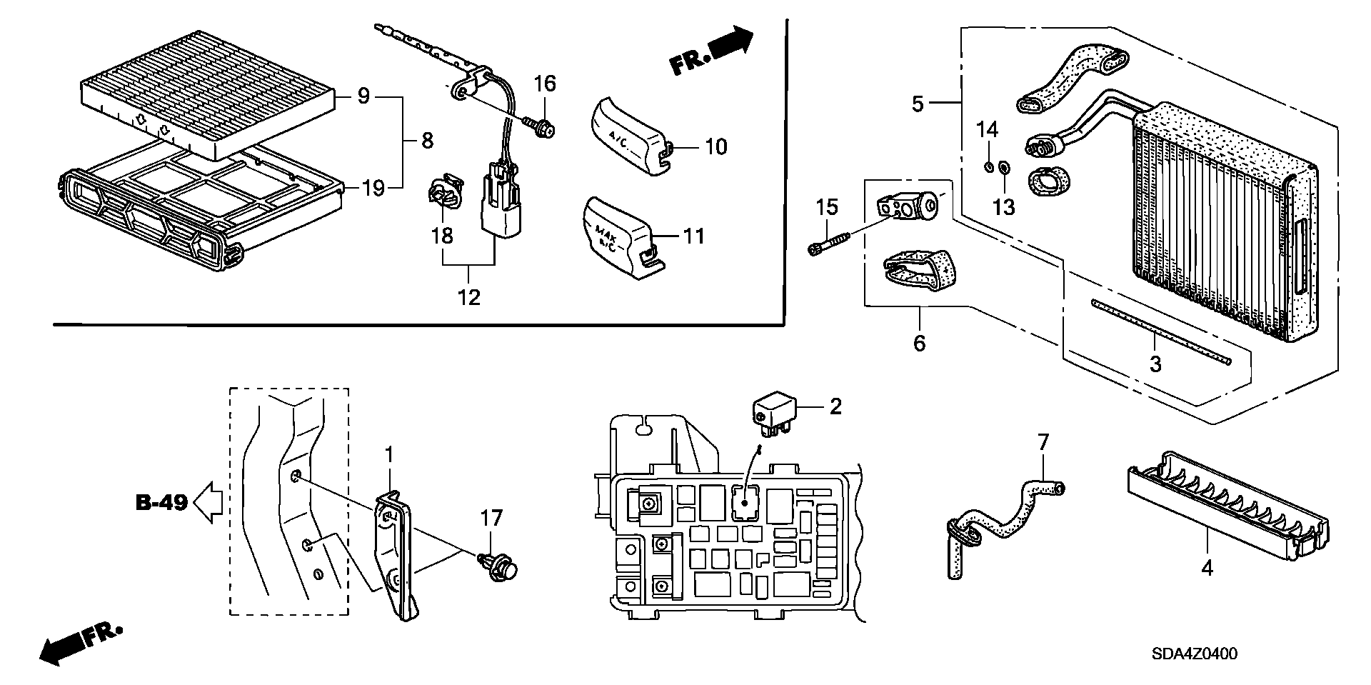 Diagram COOLING UNIT for your Honda Accord  