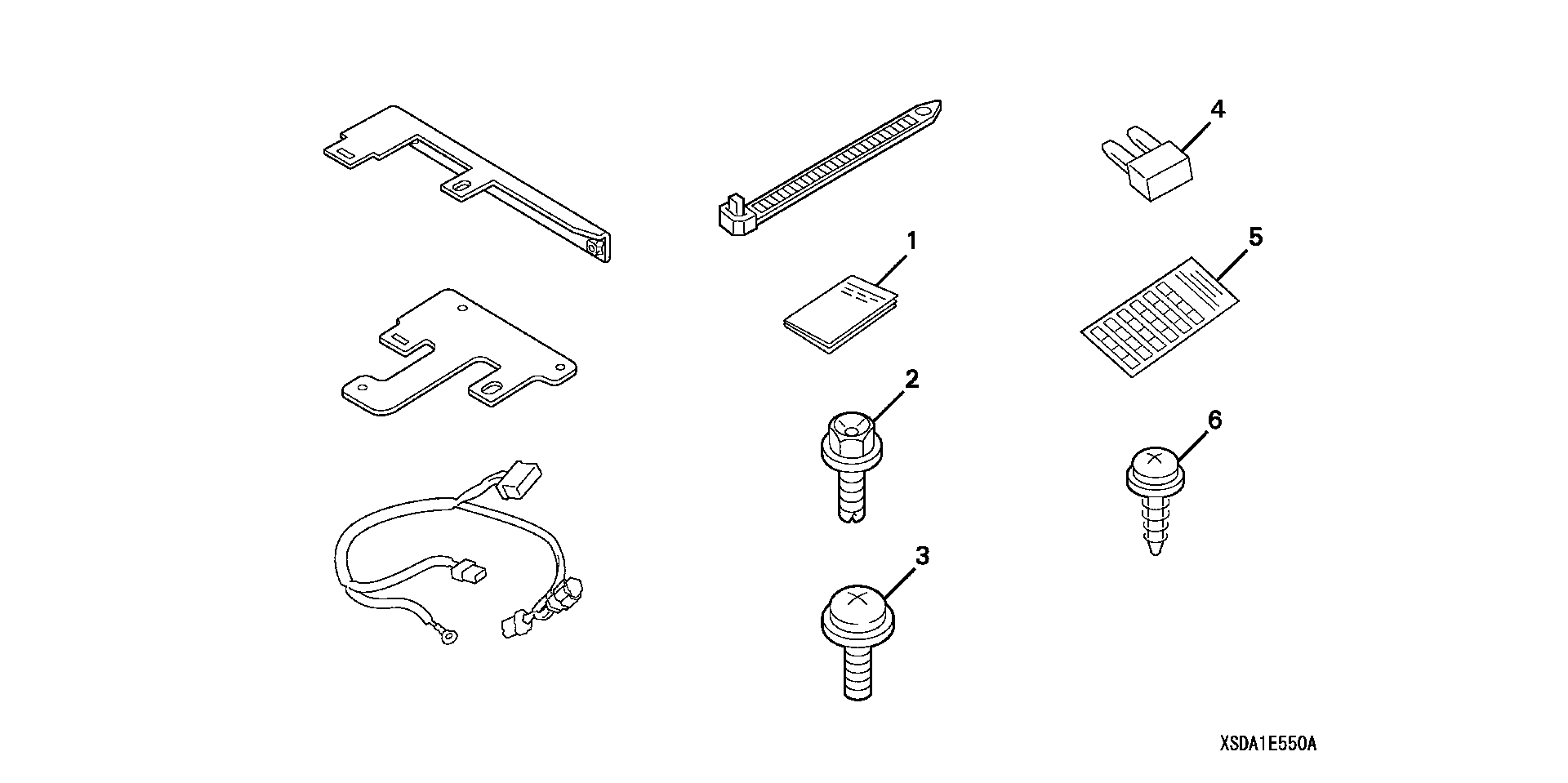 Diagram SECURITY ATTACHMENT KIT (DX) for your 1990 Honda Accord Coupe 2.2L MT LX 