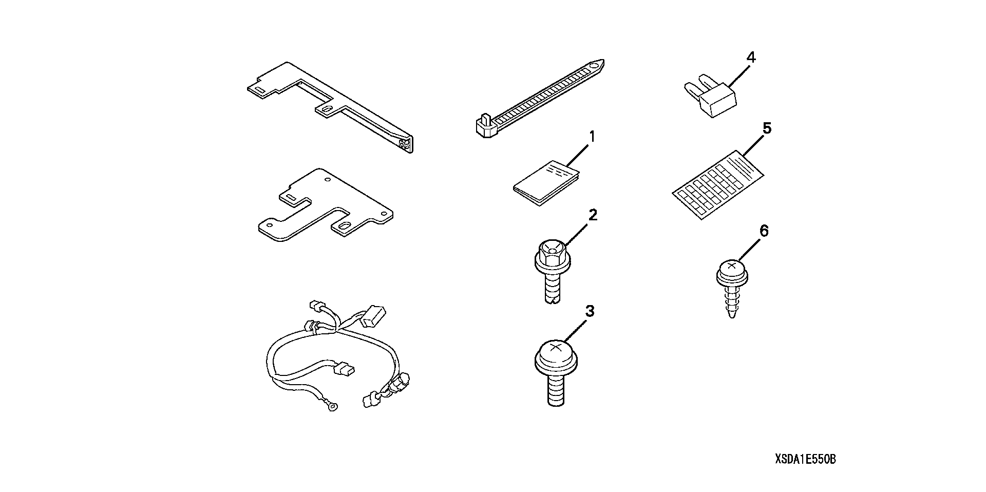 Diagram SECURITY ATTACHMENT KIT (LX) for your 1990 Honda Accord Coupe 2.2L MT LX 