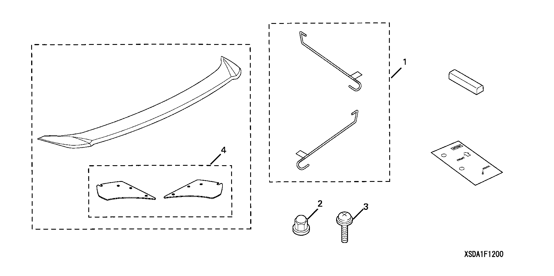 Diagram WING SPOILER (2) for your Honda