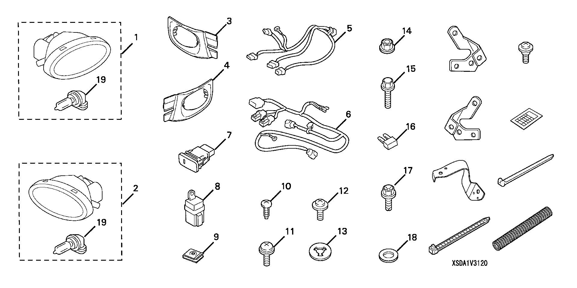 Diagram FOGLIGHT KIT ('06) for your 1990 Honda Accord Coupe 2.2L MT LX 