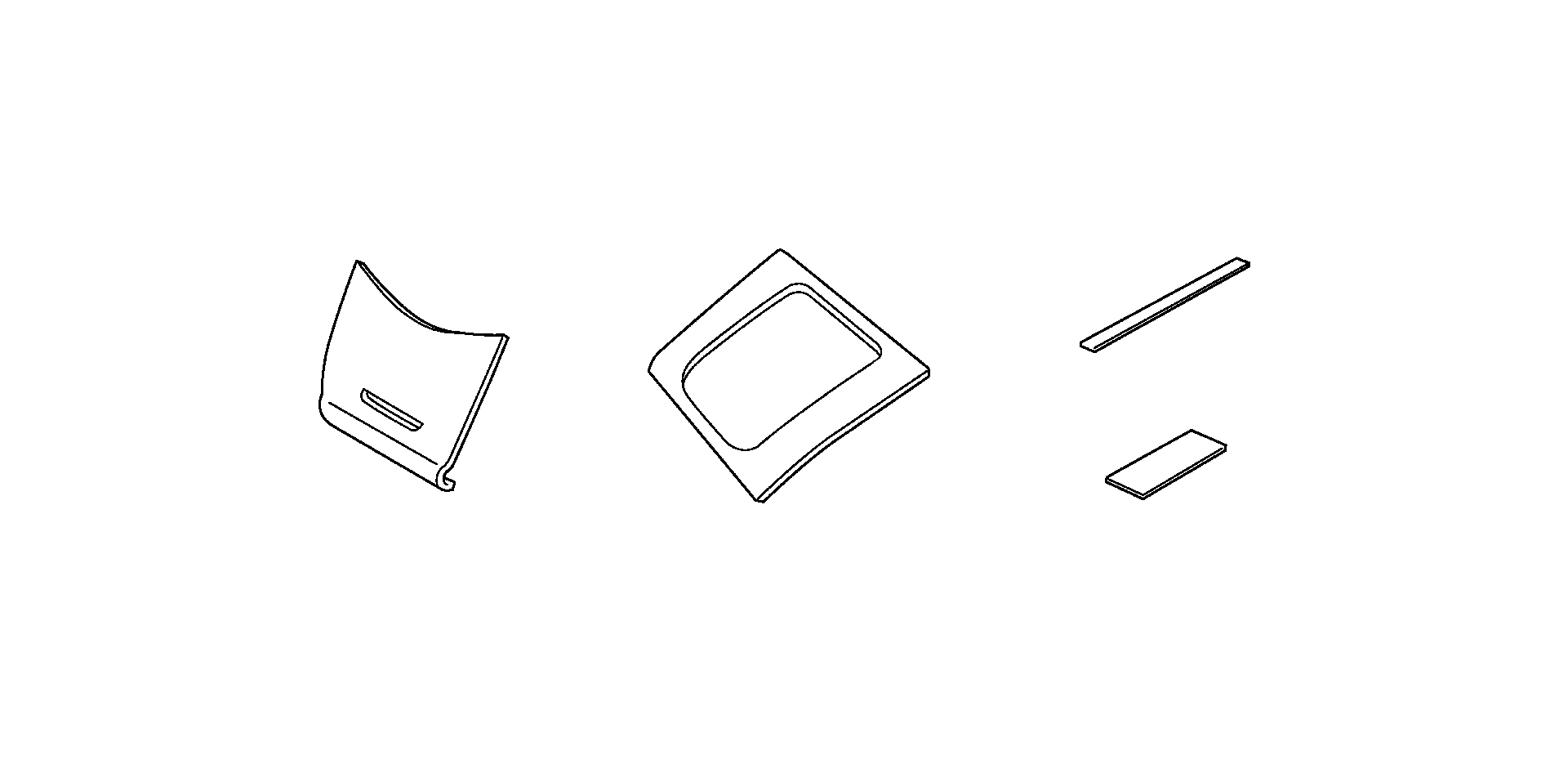Full size assembly image of CENTER TRIM KIT ('06) (BURLWOOD LOOK) (CLOTH) (1/1)