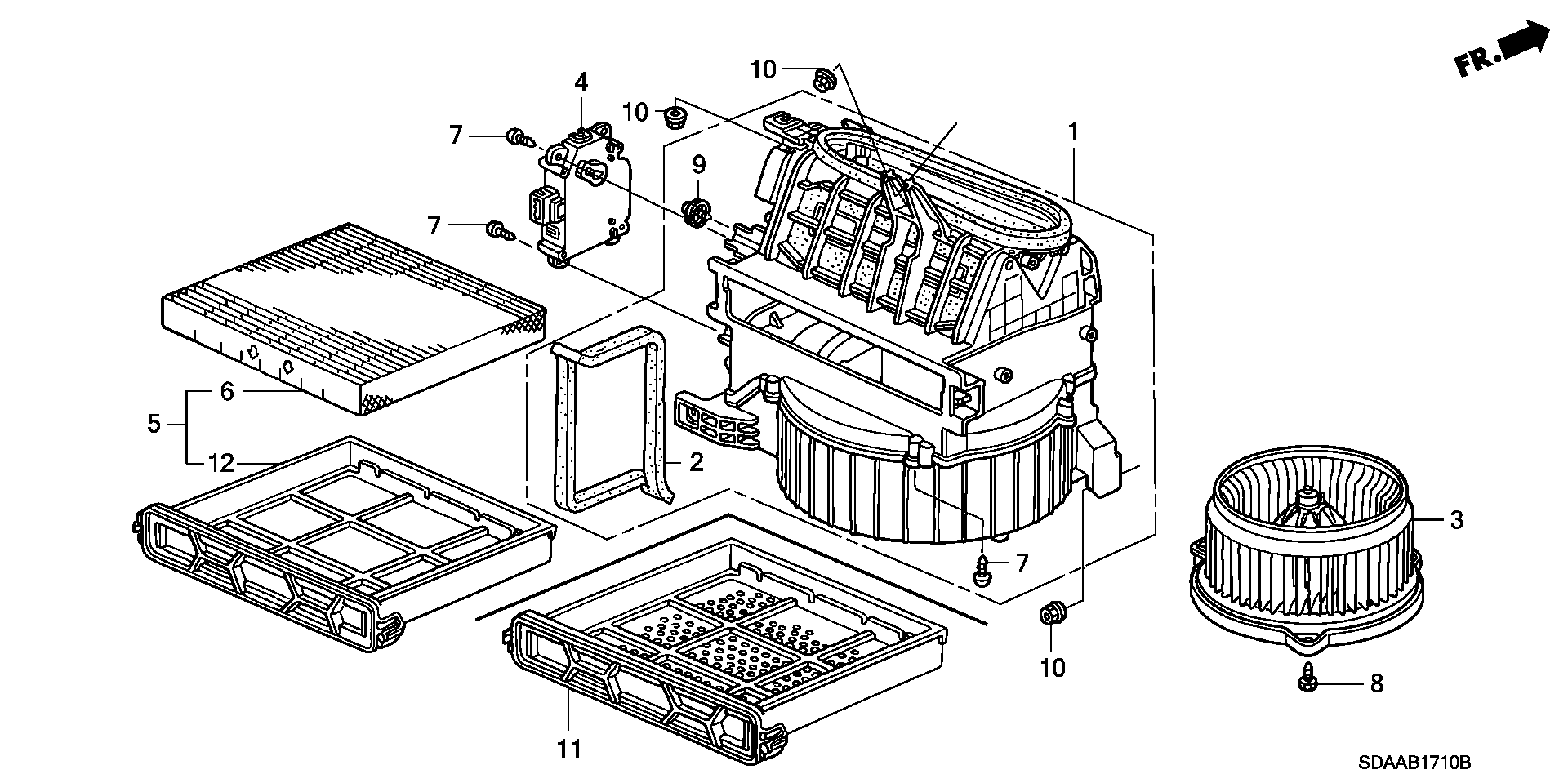 Diagram HEATER BLOWER for your 2021 Honda Accord   