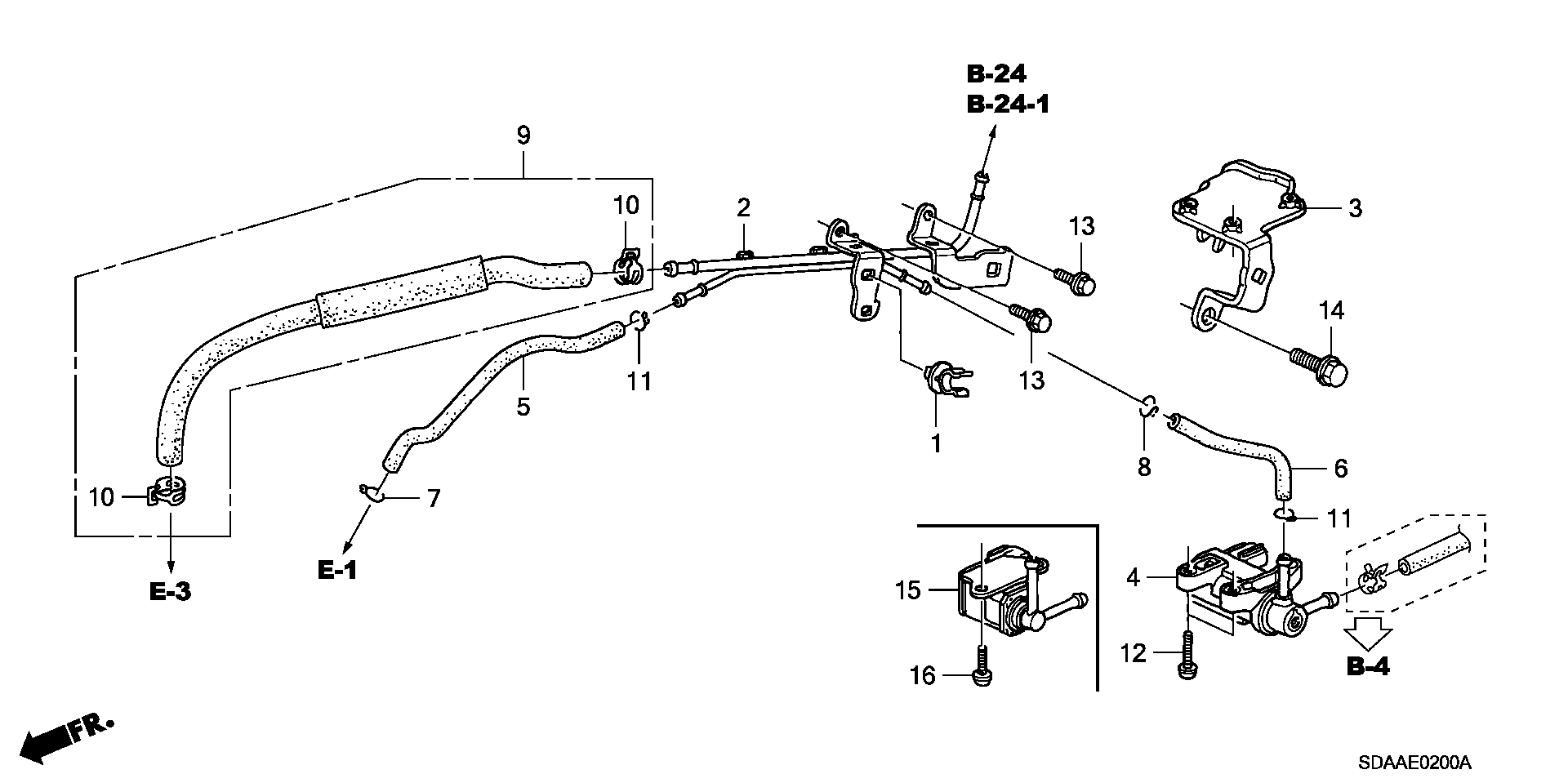 Diagram INSTALL PIPE@TUBING (L4) for your 2007 Honda Accord 2.4L VTEC MT EX 